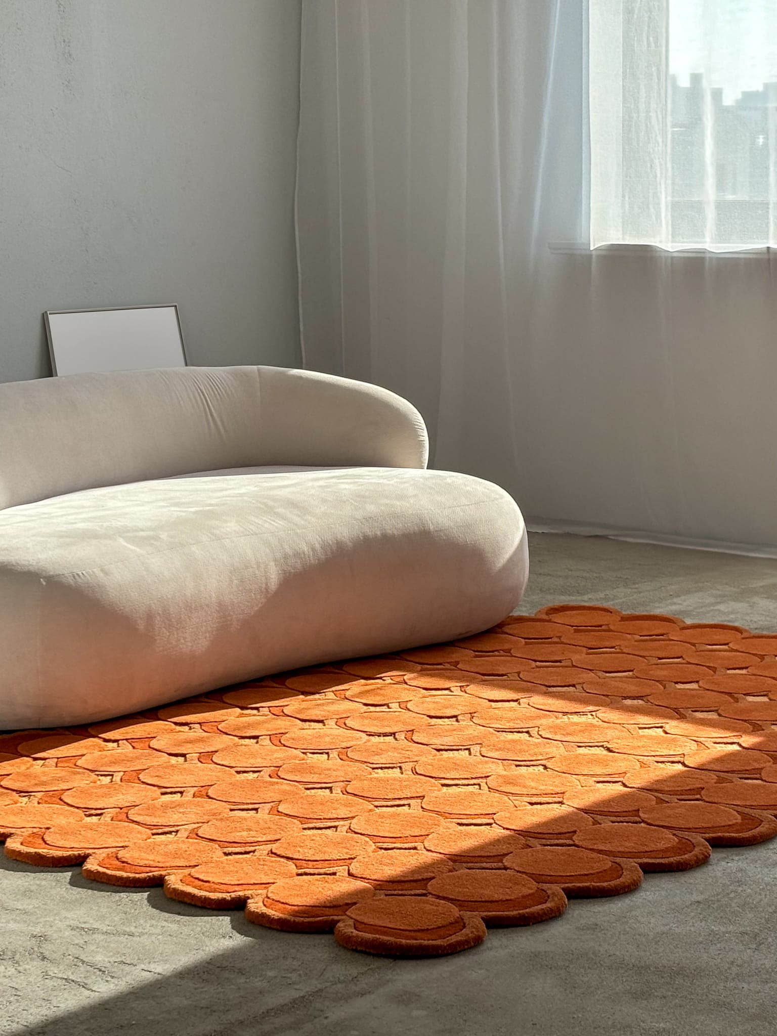 Dywan JOUETS 140cm x 200cm, wełna, czerwony, pomarańczowy, żółty, Tapis Atelier - 300994