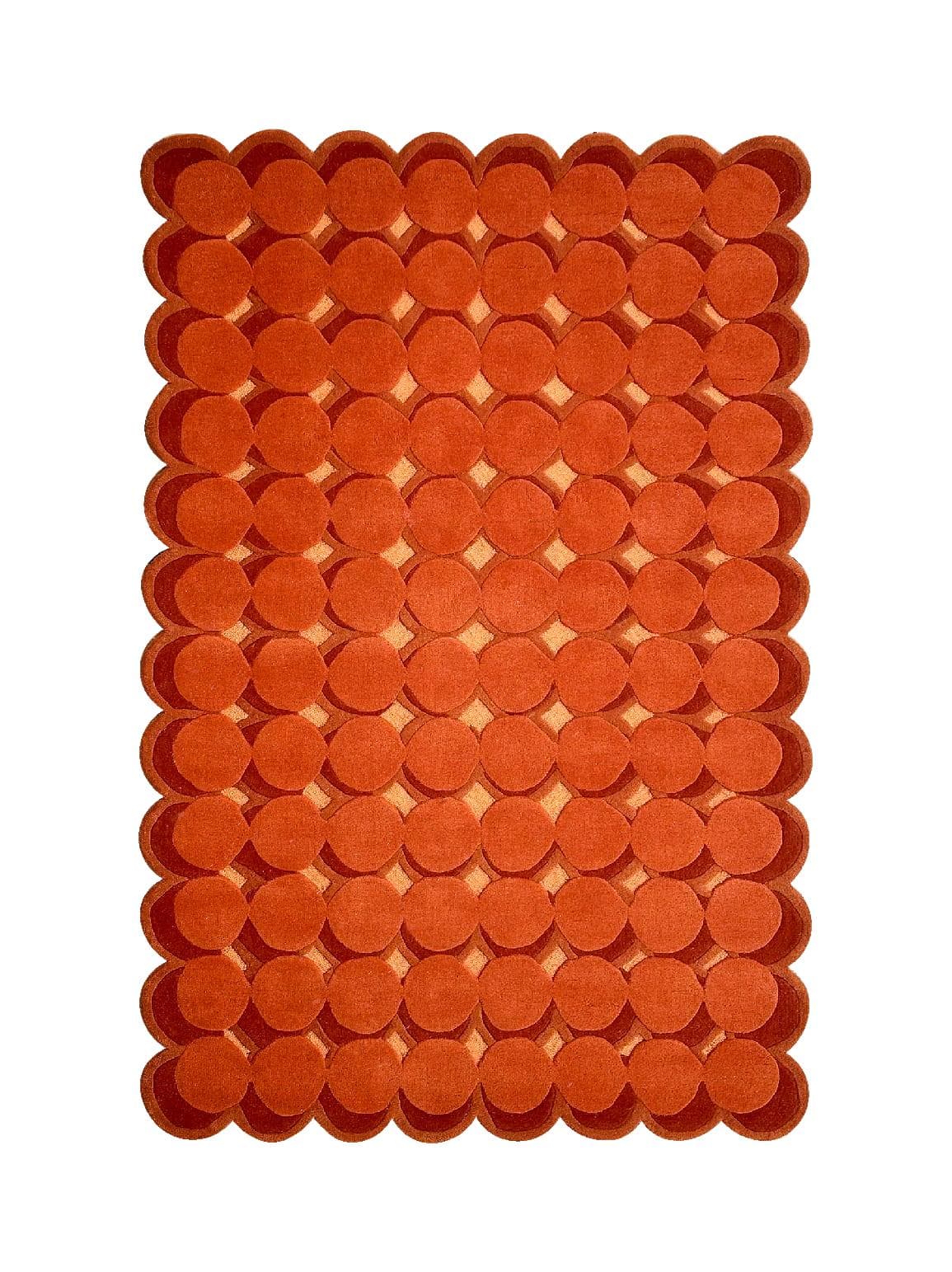 Dywan JOUETS 140cm x 200cm, wełna, czerwony, pomarańczowy, żółty, Tapis Atelier