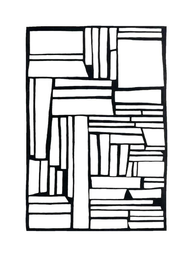 Dywan DÉCOUPE 160cm x 240cm, wełna, biały, czarny, Tapis Atelier - WYMIARY