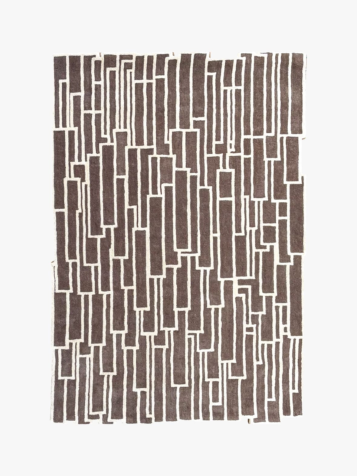 Dywan LUSTRE 200cm x 300cm, wełna, brązowy, biały, Tapis Atelier - 301074