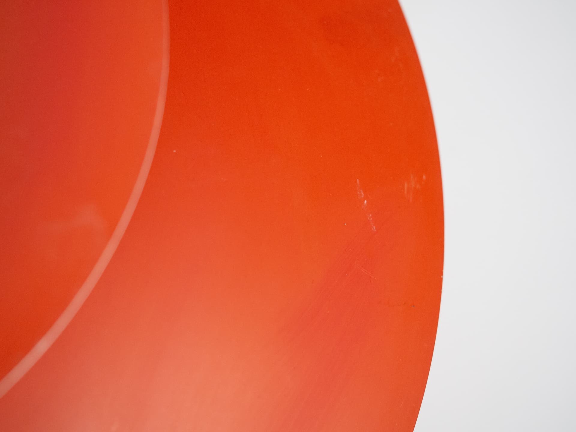 Pendant lamp PH 5, red aluminum, by P. Henningsen, Louis Poulsen, Denmark, 1980s. - 301170