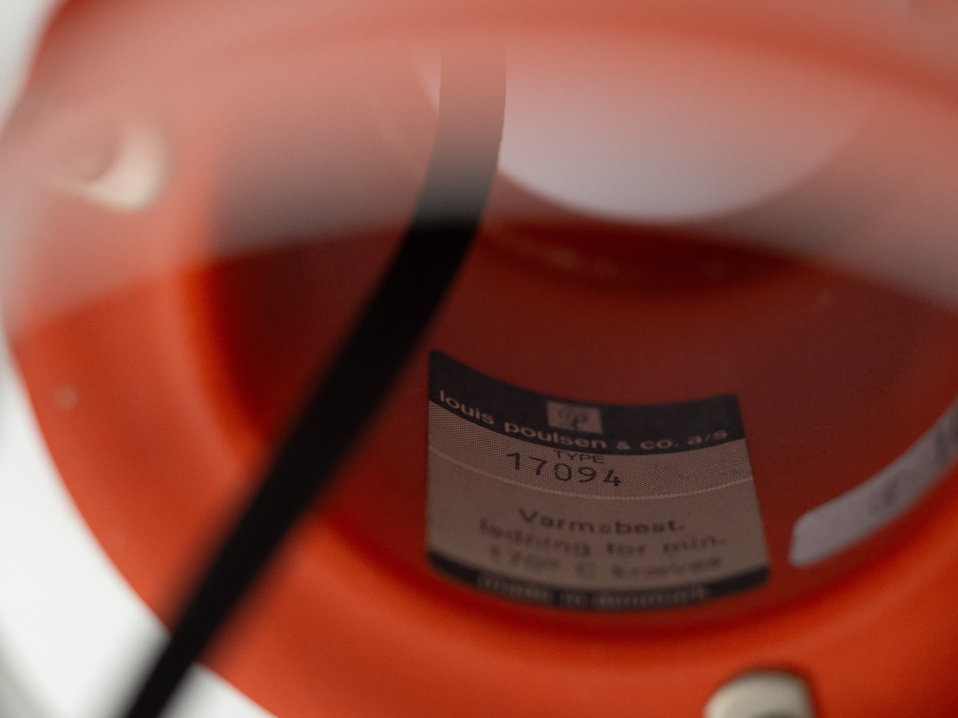 Pendant Lamp PH 4/3, red orange aluminium, by P. Henningsen, Louis Poulsen, Denmark, 1980s. - 301322