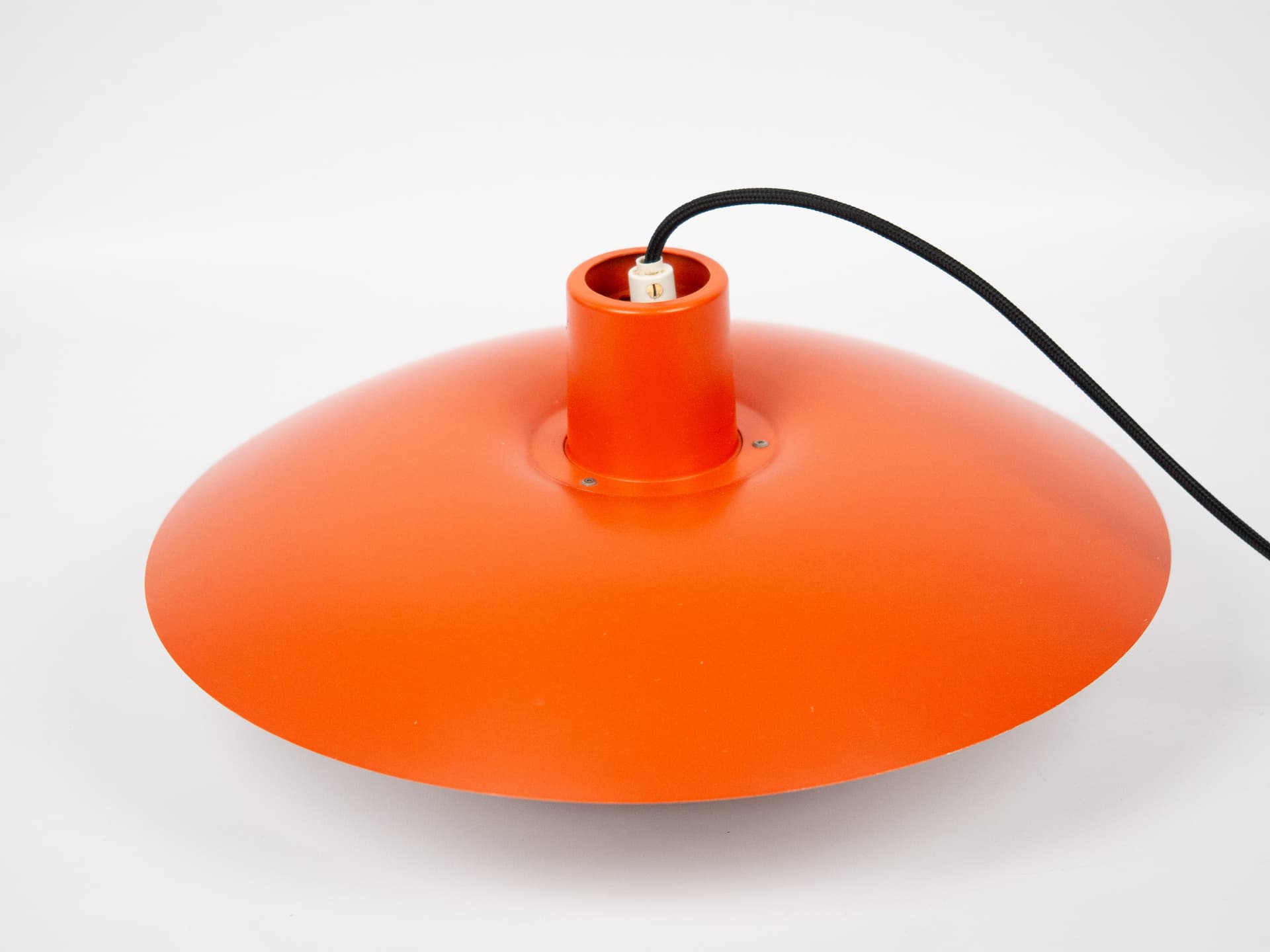 Pendant Lamp PH 4/3, red orange aluminium, by P. Henningsen, Louis Poulsen, Denmark, 1980s. - 301317
