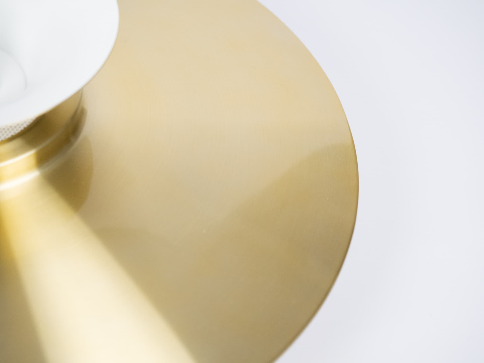 Pendant lamp, gold aluminium, by K. Wiborg, Jeka, Denmark, 1980s. - 301341