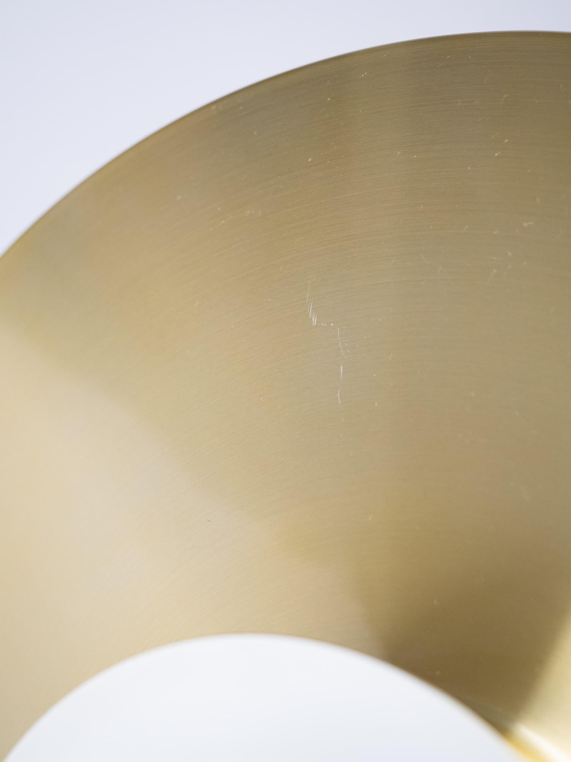 Pendant lamp, gold aluminium, by K. Wiborg, Jeka, Denmark, 1980s. - 301345