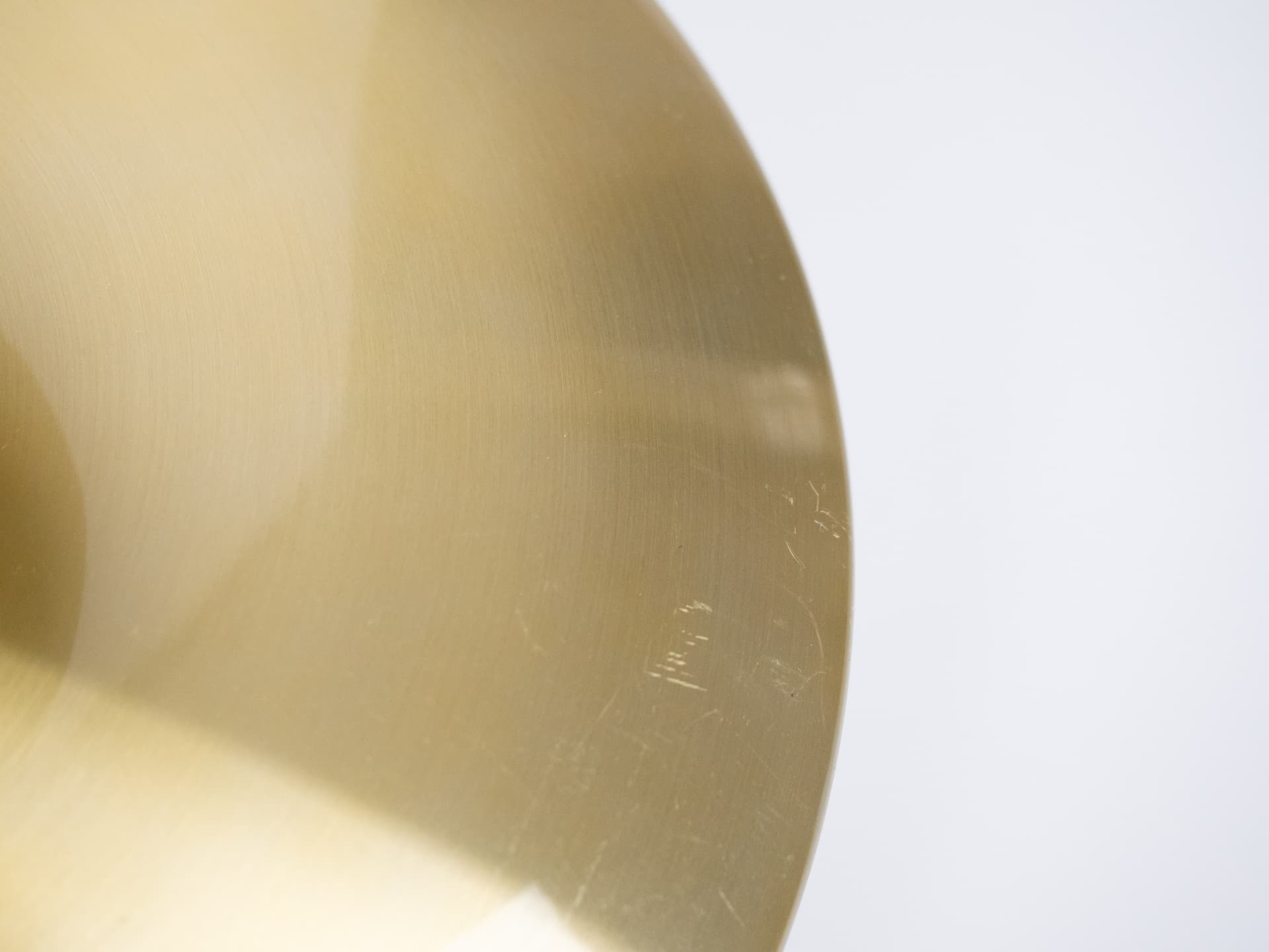 Pendant lamp, gold aluminum, by K. Wiborg, Jeka, Denmark, 1980s. - 301368