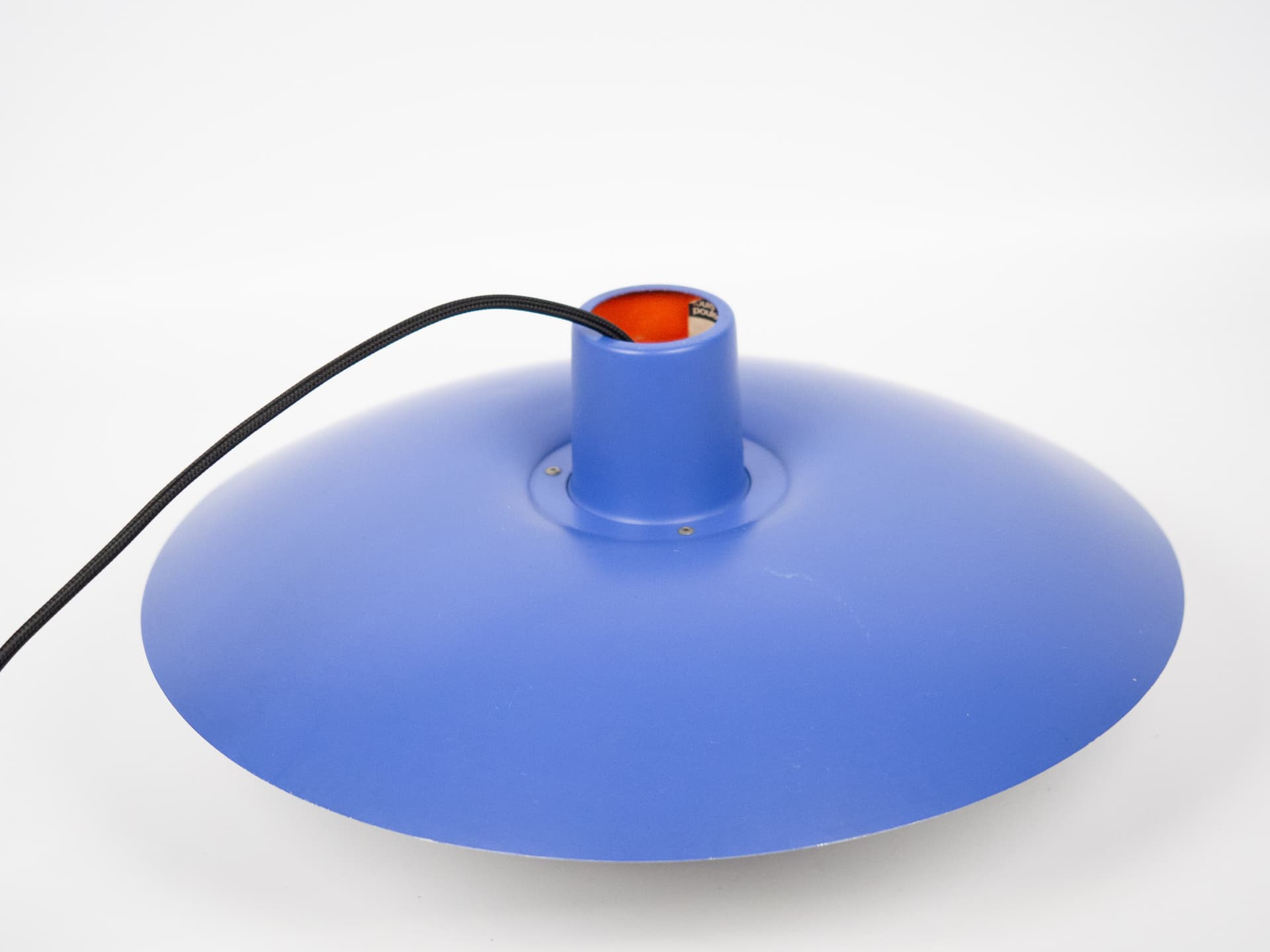 Pendant lamp PH 4/3, blue, aluminum, by P. Henningsen, Louis Poulsen, Denmark, 1980s. - 301513