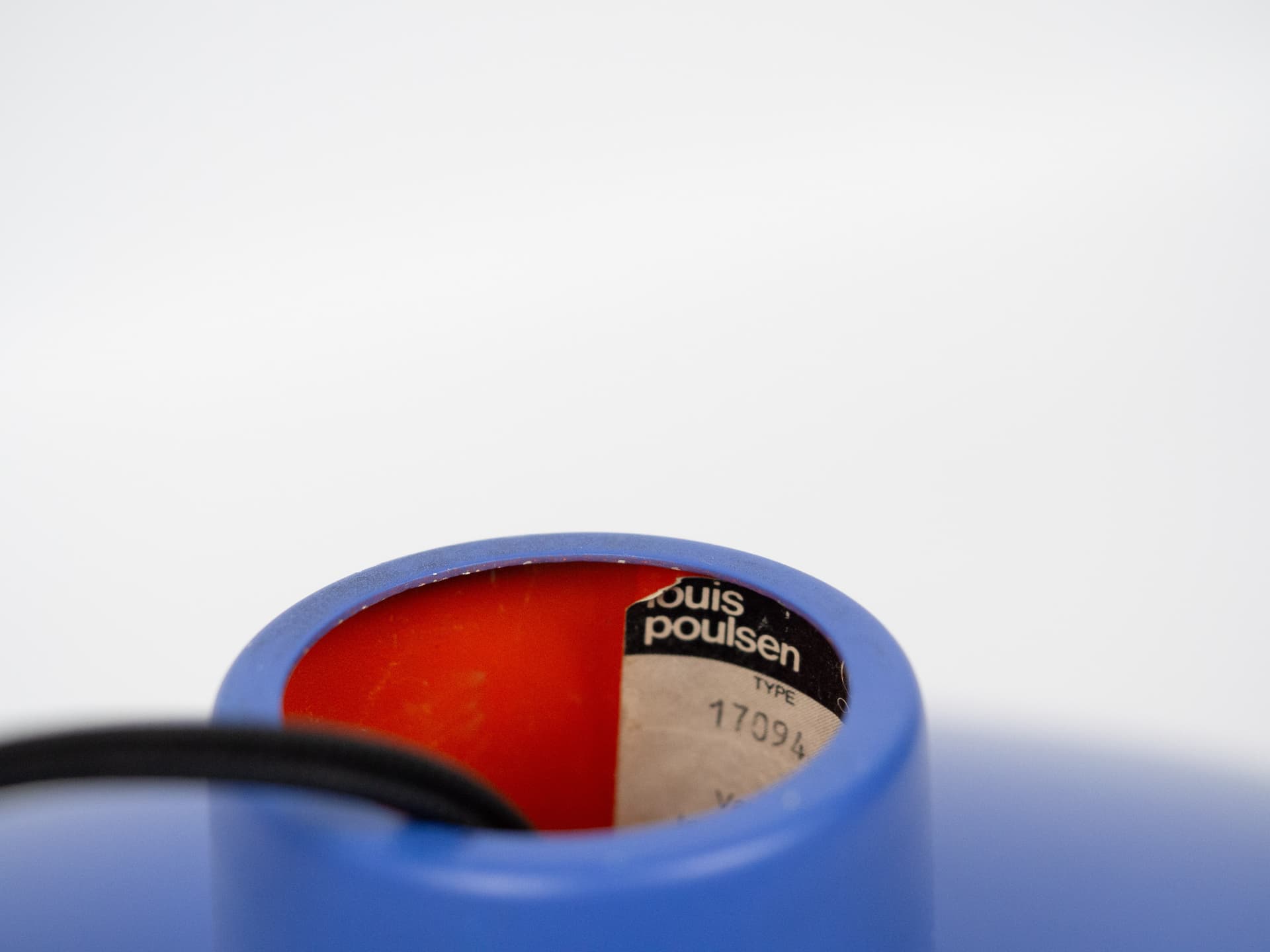 Pendant lamp PH 4/3, blue, aluminum, by P. Henningsen, Louis Poulsen, Denmark, 1980s. - 301514