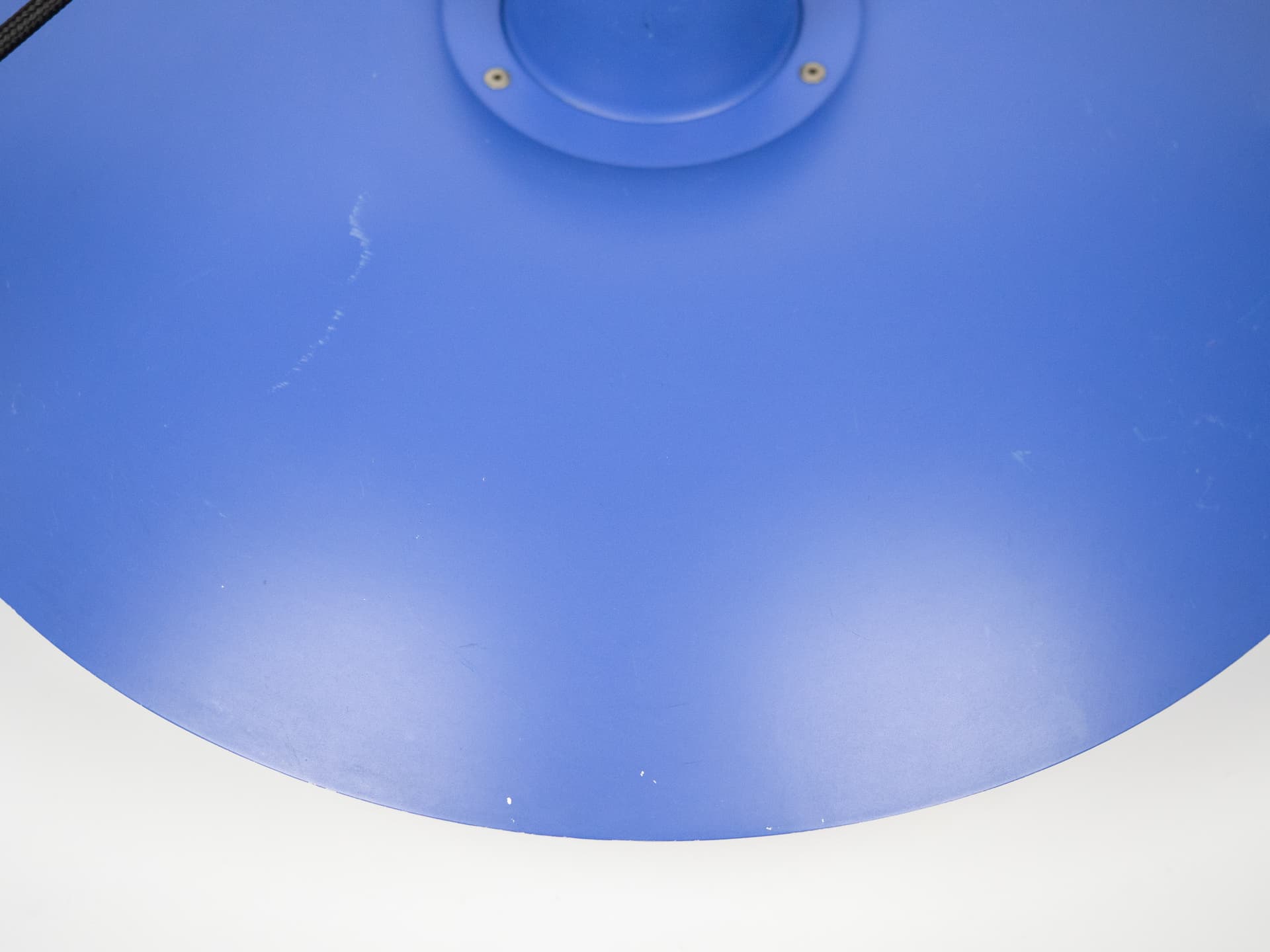 Pendant lamp PH 4/3, blue, aluminum, by P. Henningsen, Louis Poulsen, Denmark, 1980s. - 301520