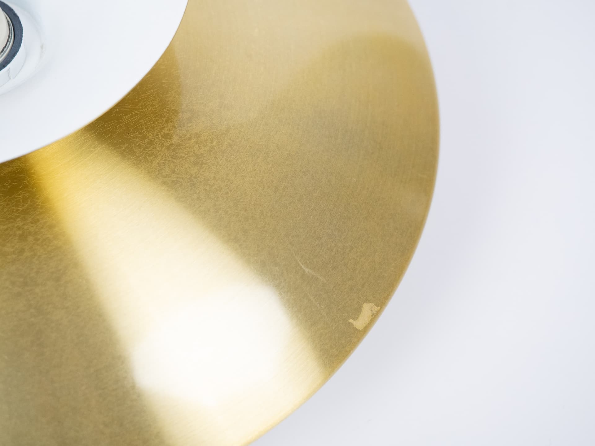 Pendant lamp, gold, aluminum, by K. Wiborg, Jeka, Denmark, 1980s. - 301542