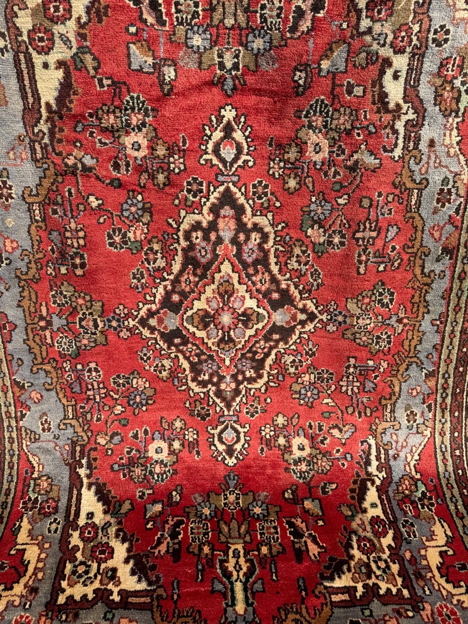 Dywan Hamadan 310x205 cm, czerwony, wełna, Iran - 301571