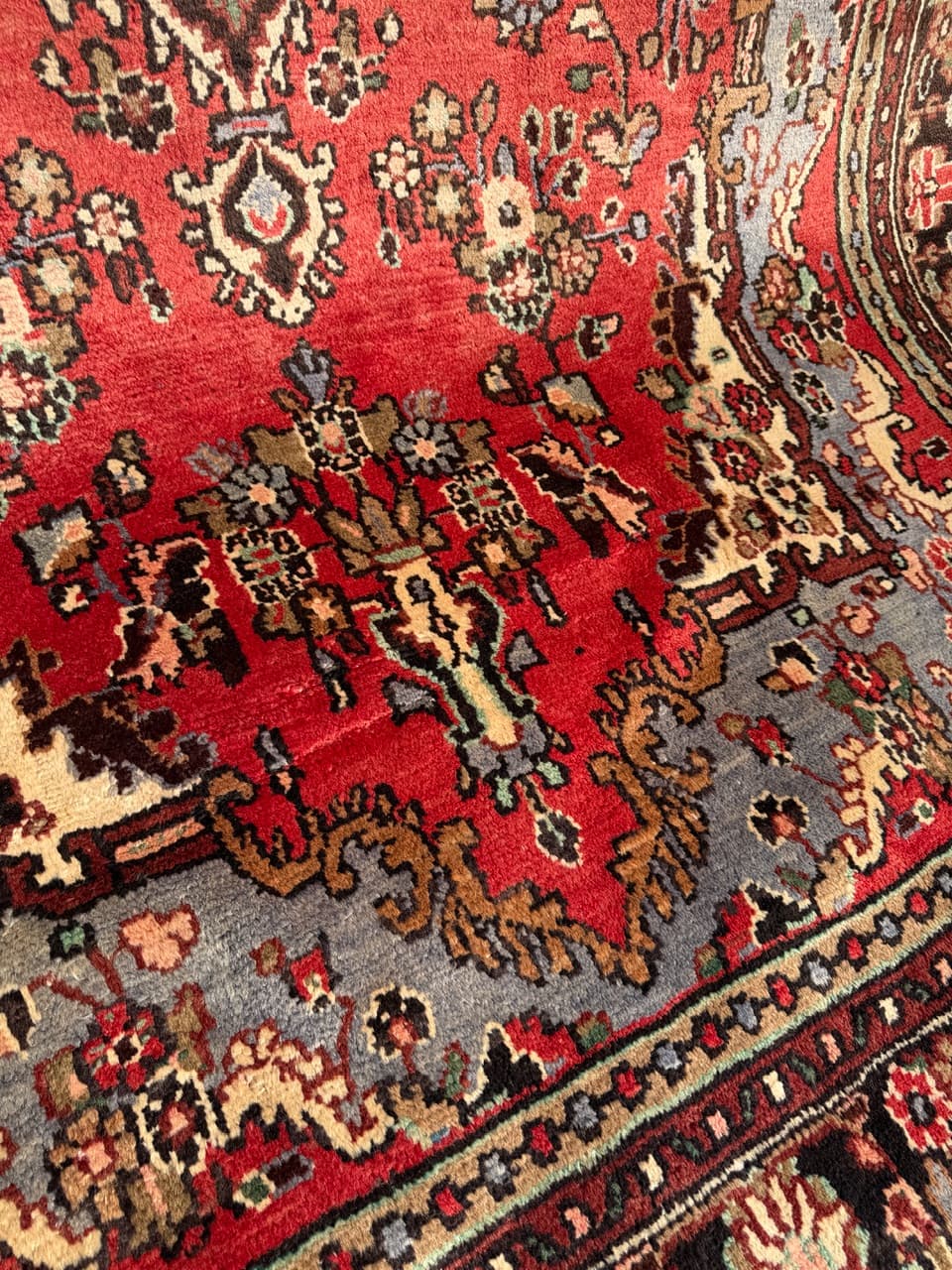 Dywan Hamadan 310x205 cm, czerwony, wełna, Iran - 301574