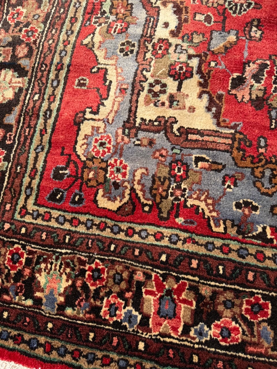 Dywan Hamadan 310x205 cm, czerwony, wełna, Iran - 301578