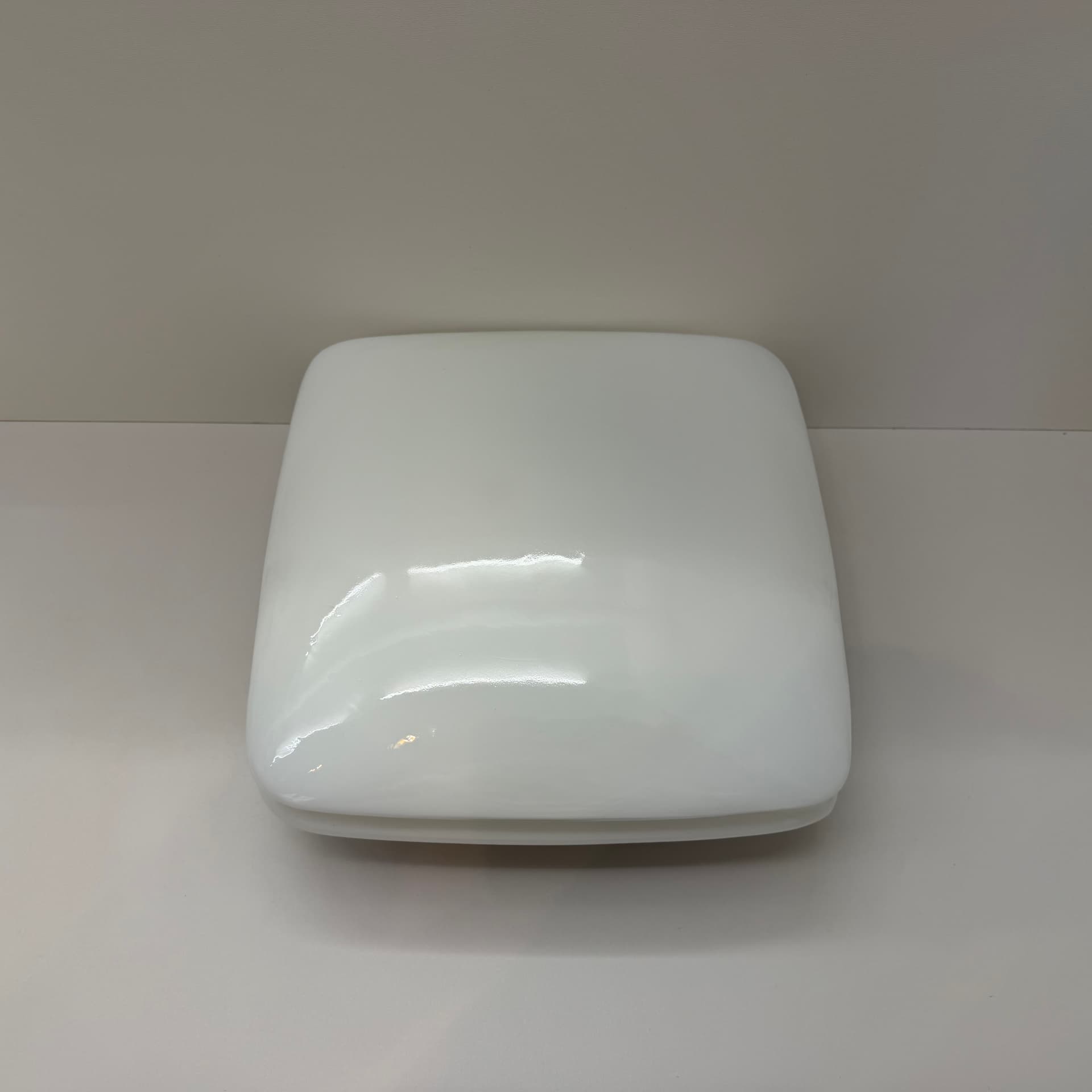 Wall Light, Bauhaus Style, white glass, black metal, Germany, 1960s. - 301583