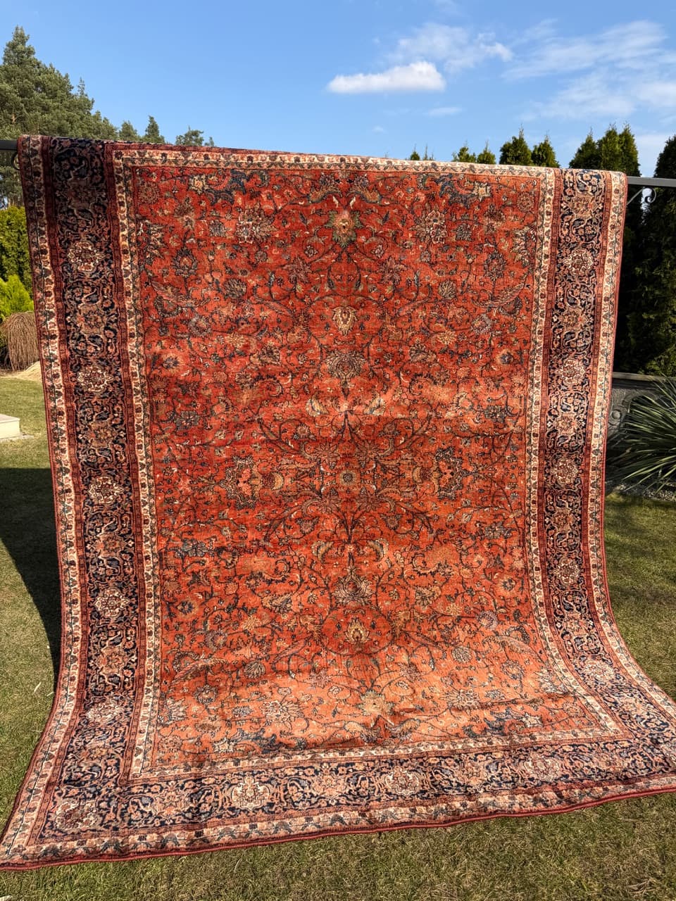 Dywan perski Indo Bidjar 325x240 cm, wełna czerwona, Indie - 301592