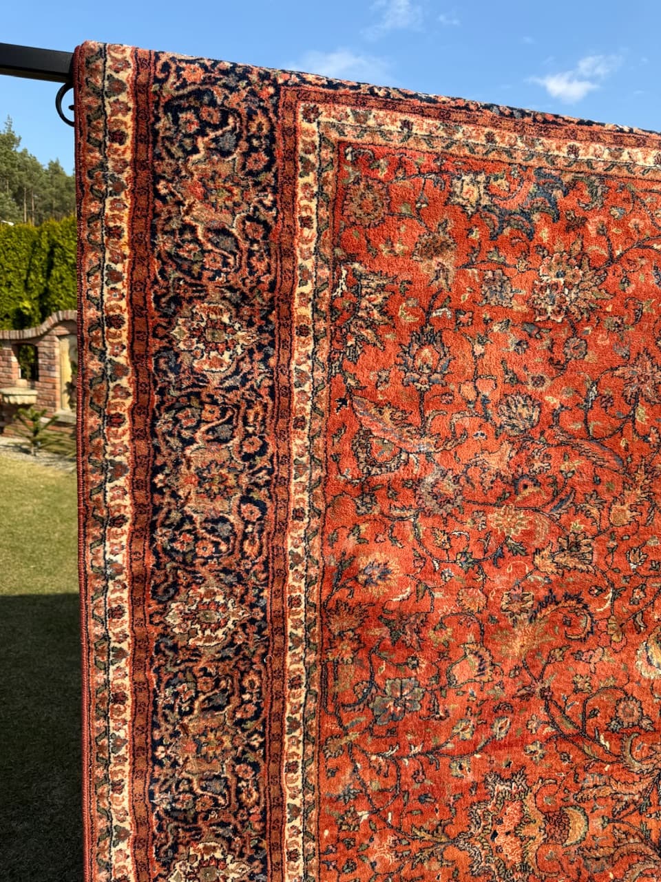 Dywan perski Indo Bidjar 325x240 cm, wełna czerwona, Indie - 301596