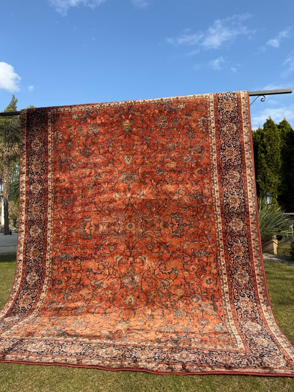 Dywan perski Indo Bidjar 325x240 cm, wełna czerwona, Indie - 301593