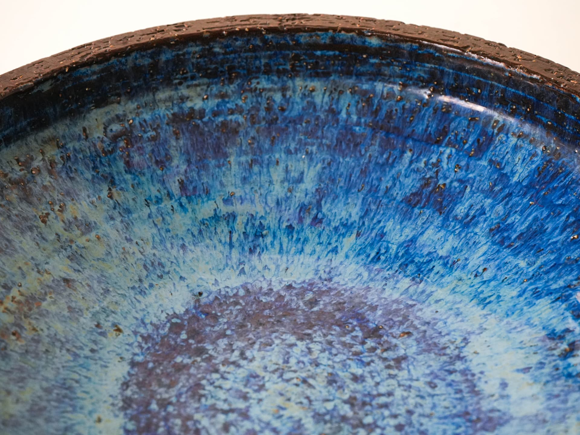 Patera, ceramika kobaltowa i turkusowa, Bornholm, Dania, lata 60. - 301753