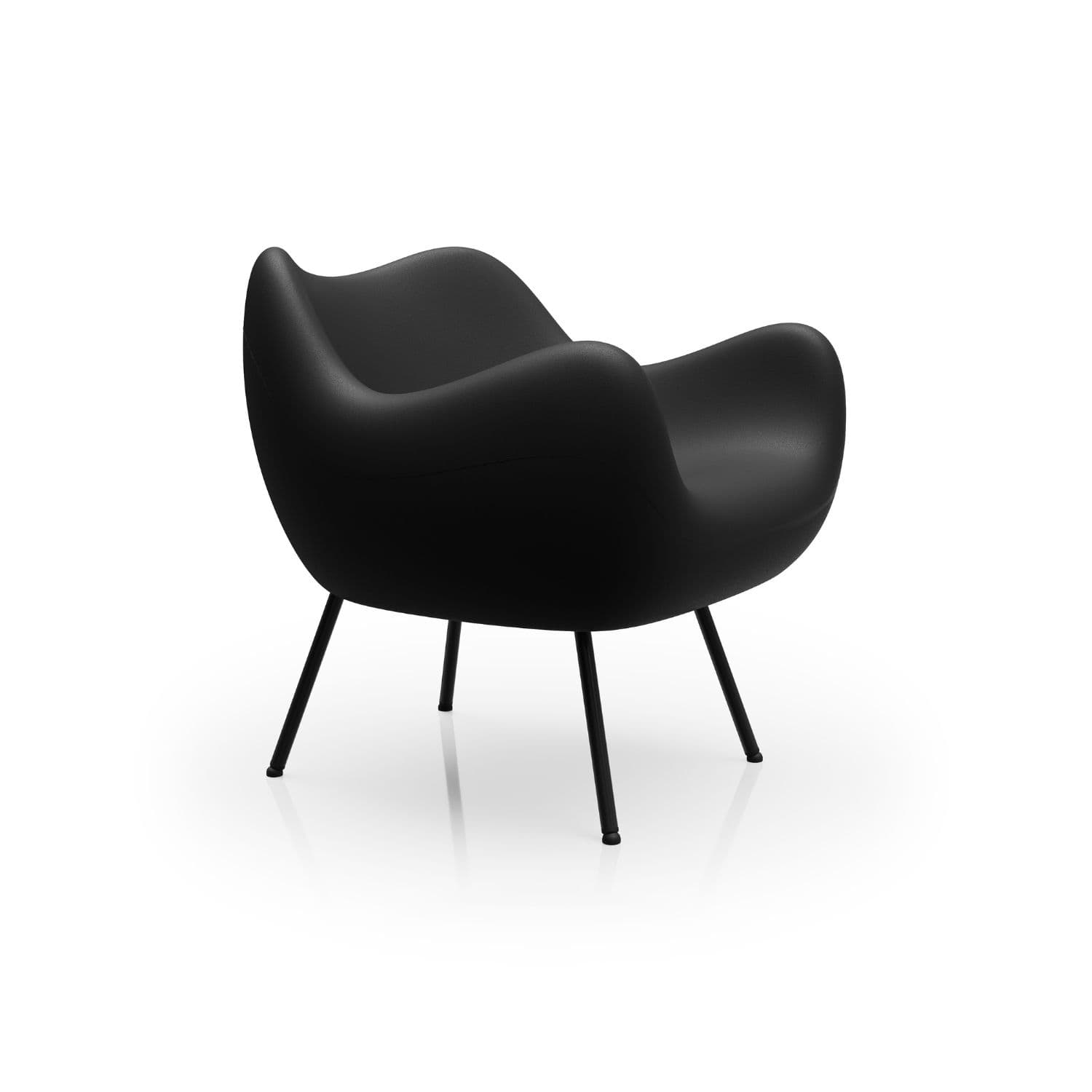 Armchair RM58 Matte, composite, black, VZÓR - 301808