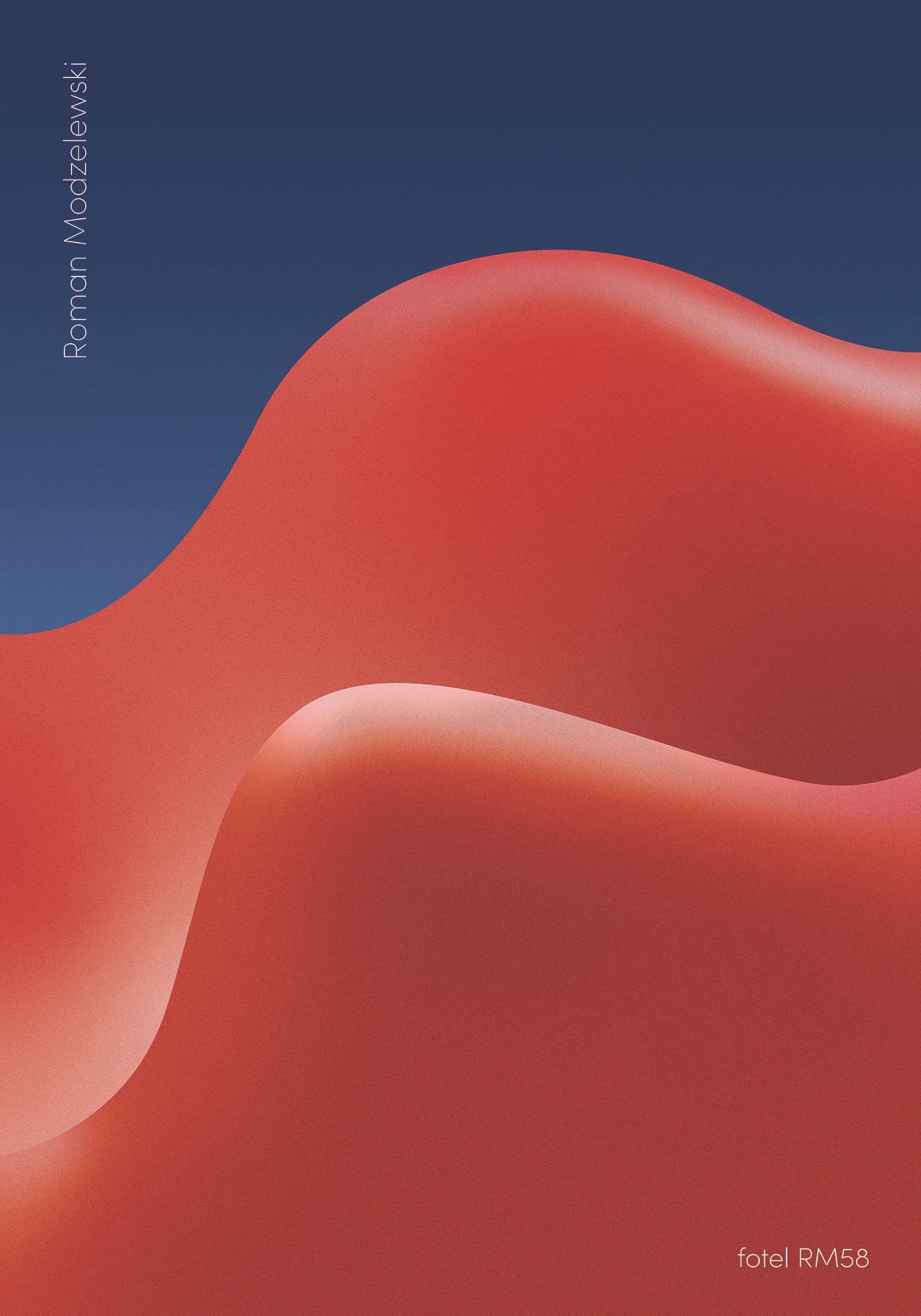 Plakat RM58 Classic 90cm x 100cm, czerwony, niebieski, biały, VZÓR