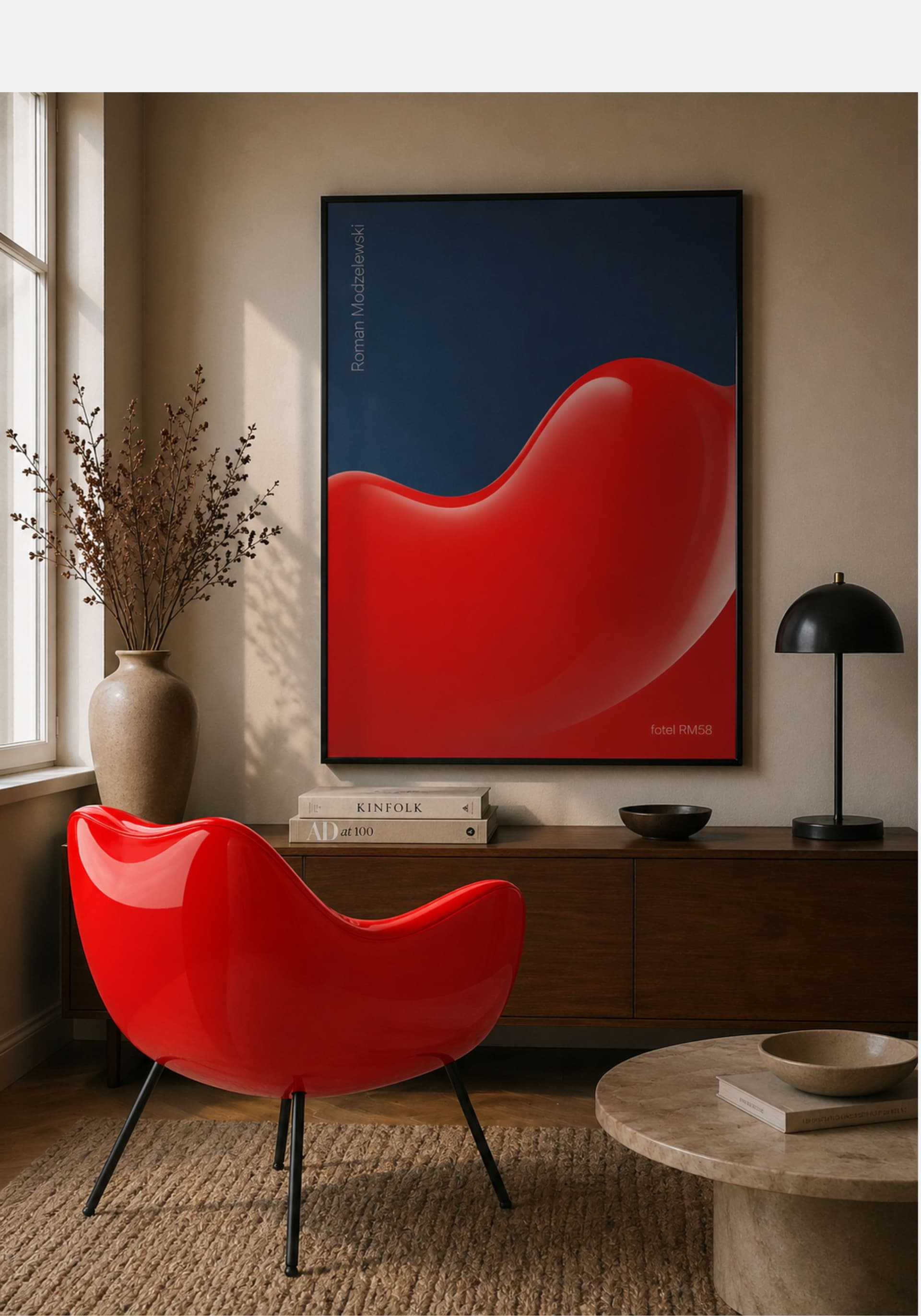 Plakat RM58 Classic 70cm x 50cm, czerwony, niebieski, biały, VZÓR - 301935