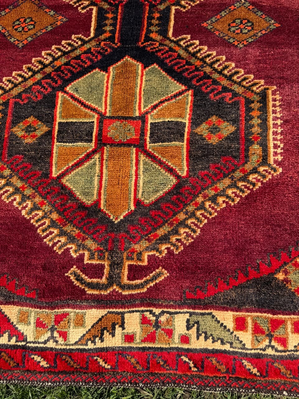 Dywan Hamadan 265x165 cm, czerwony, wełna, Iran - 301990