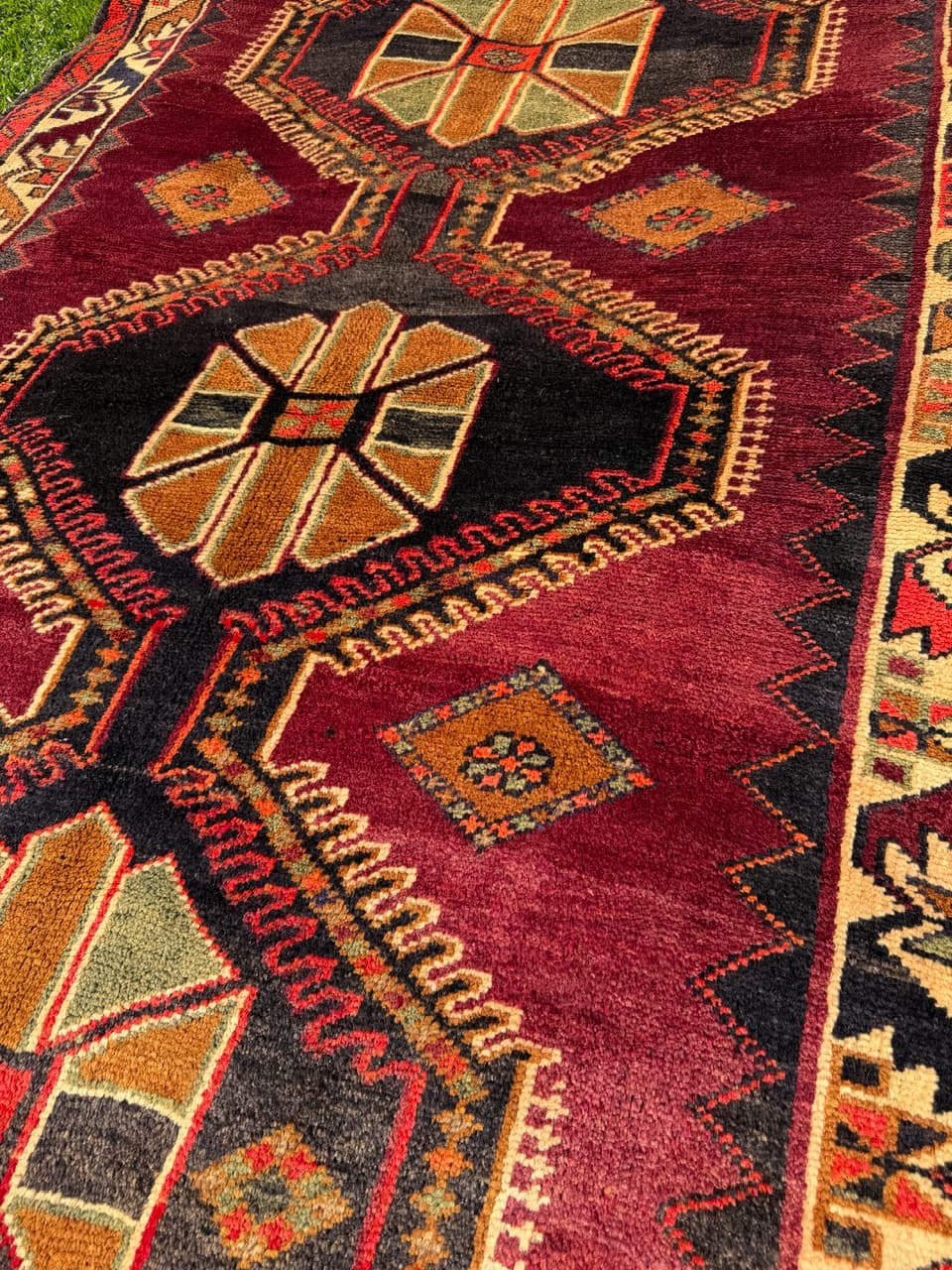 Dywan Hamadan 265x165 cm, czerwony, wełna, Iran - 301992