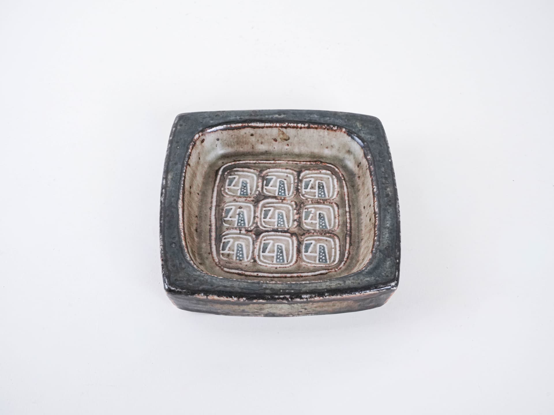 Misa Baca, ceramika zielona, proj. N. Thorsson, Royal Copenhagen, Dania, lata 60. - 302122