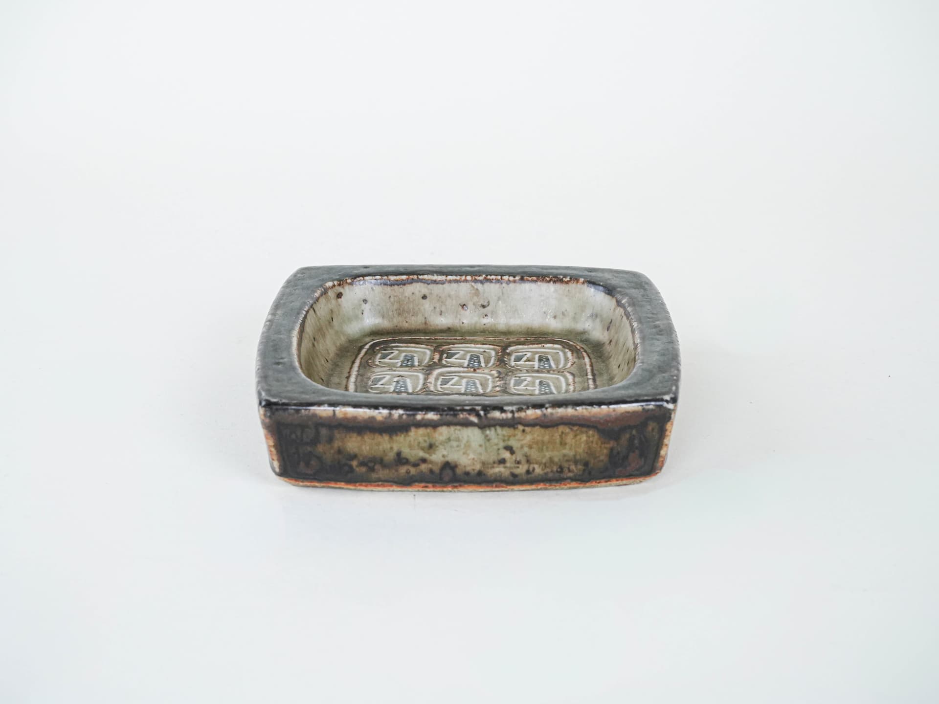 Misa Baca, ceramika zielona, proj. N. Thorsson, Royal Copenhagen, Dania, lata 60. - 302121