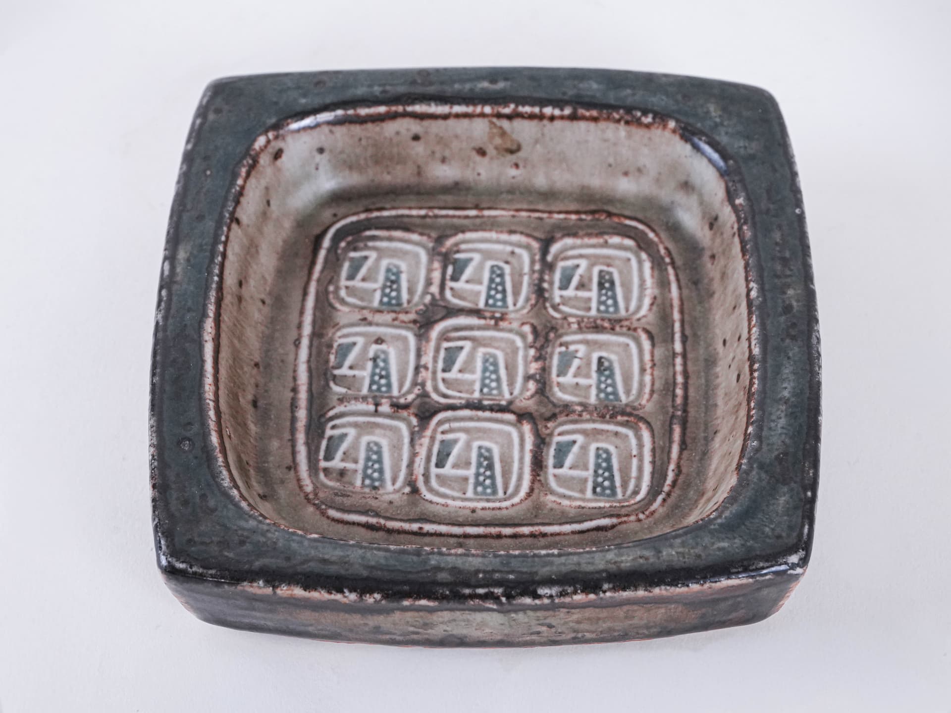 Misa Baca, ceramika zielona, proj. N. Thorsson, Royal Copenhagen, Dania, lata 60. - 302123