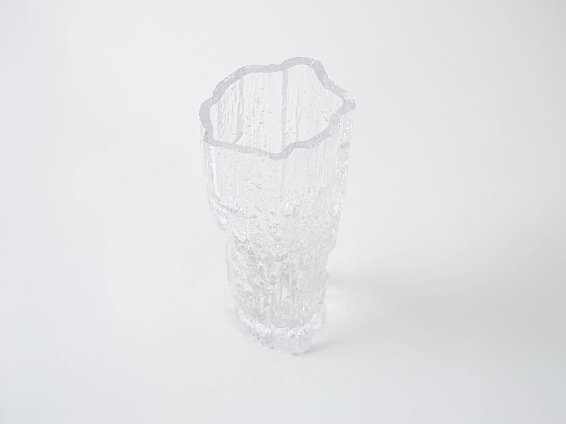 Wazon ice glass, szkło transparentne, Dania, lata 70. - 302128