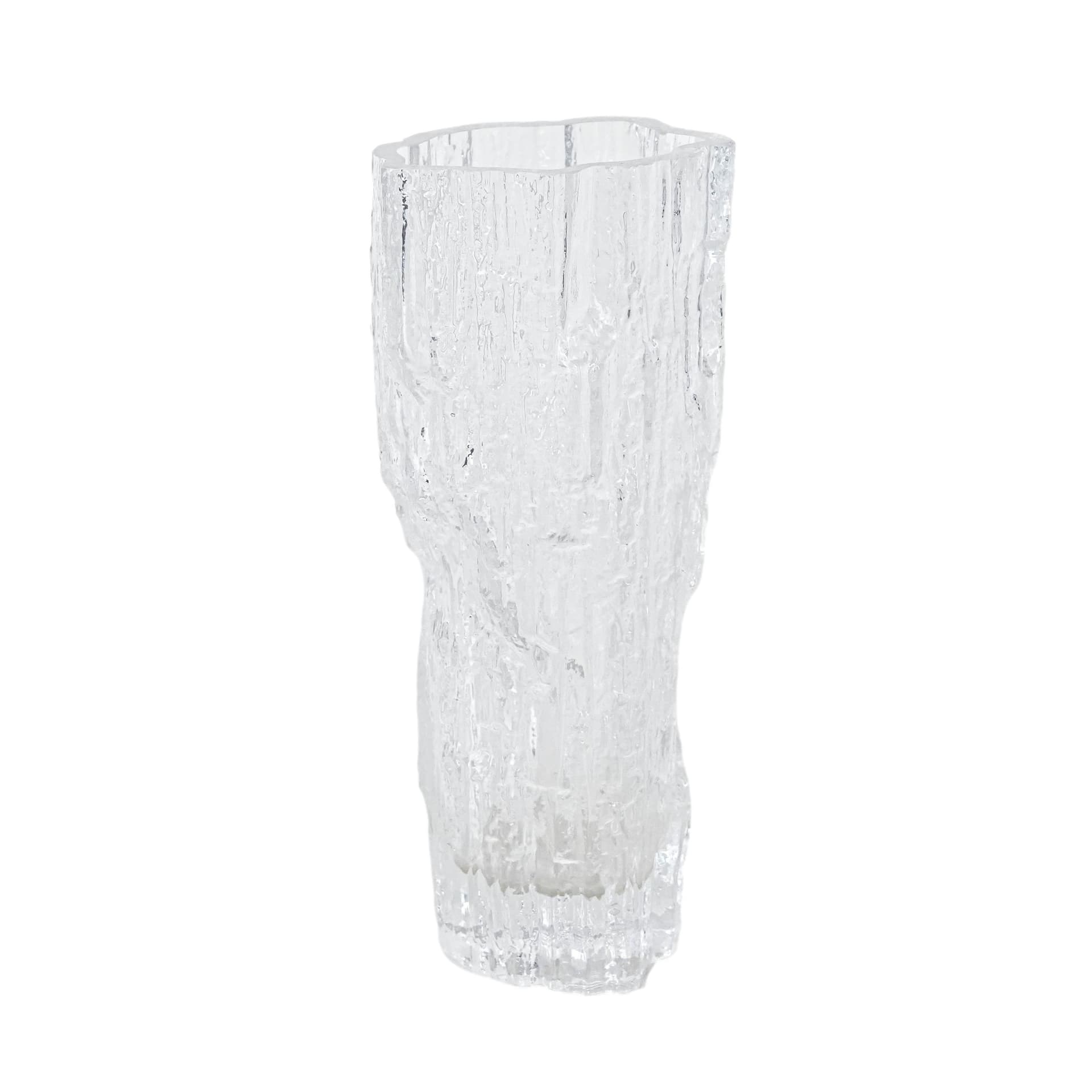 Wazon ice glass, szkło transparentne, Dania, lata 70.