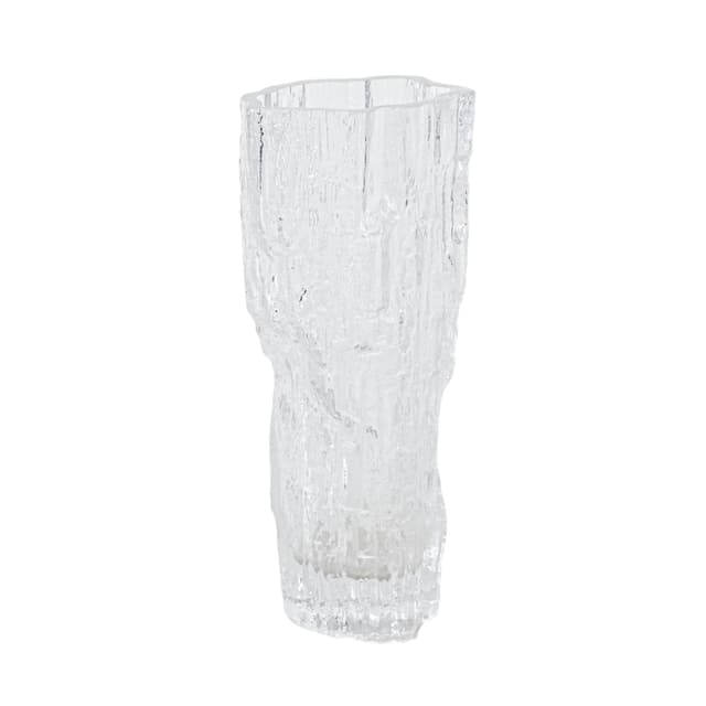Wazon ice glass, szkło transparentne, Dania, lata 70. - WYMIARY