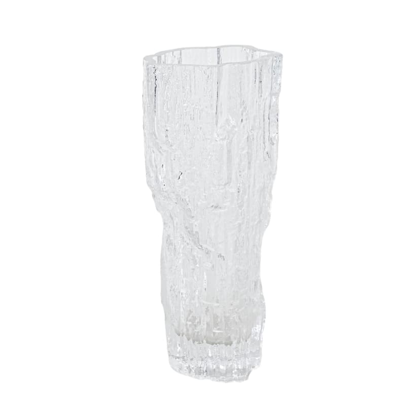 Wazon ice glass, szkło transparentne, Dania, lata 70.