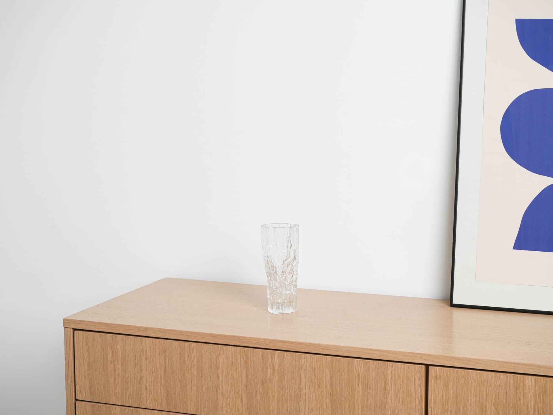 Wazon ice glass, szkło transparentne, Dania, lata 70. - 302129