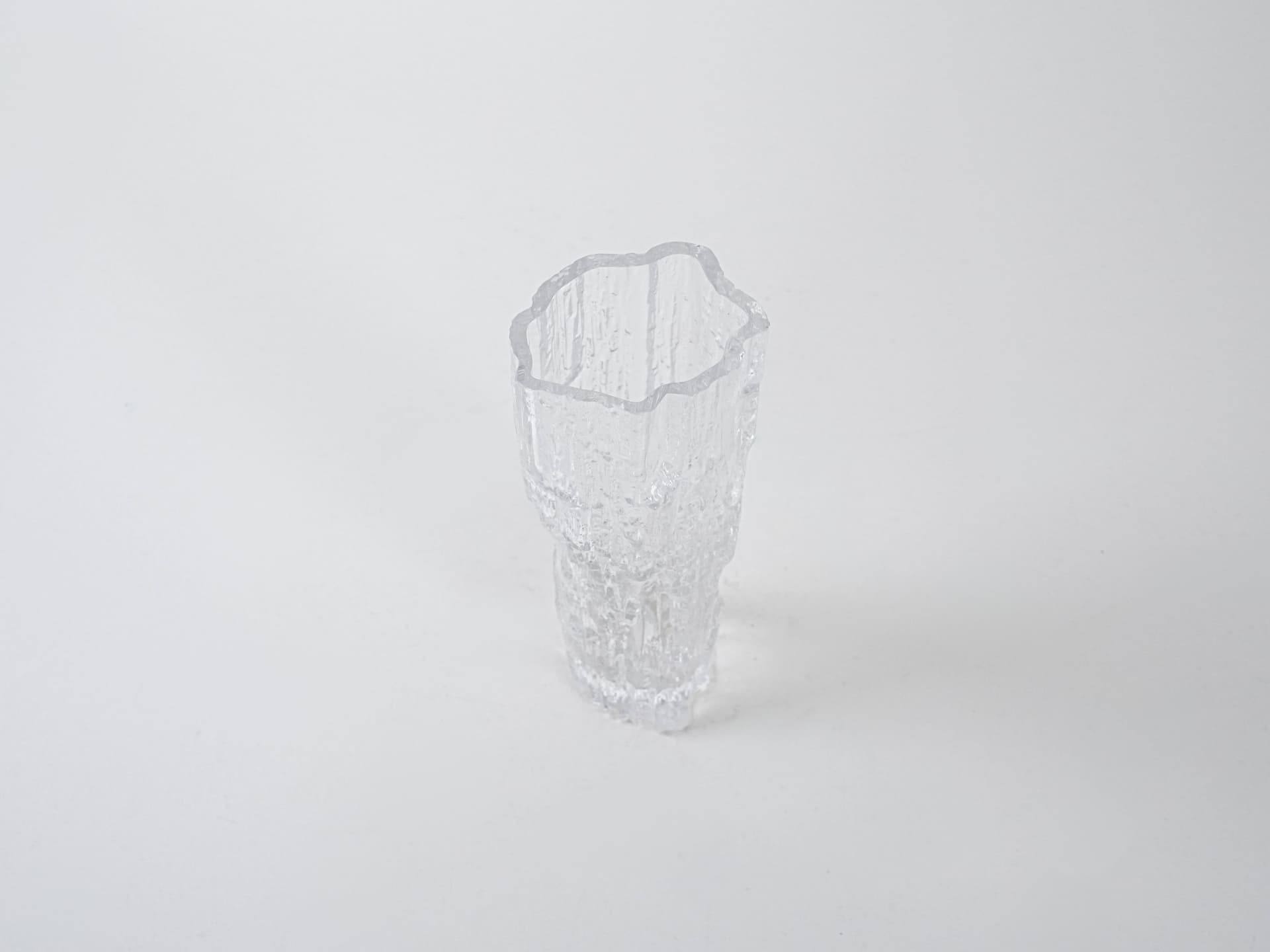 Wazon ice glass, szkło transparentne, Dania, lata 70. - 302130