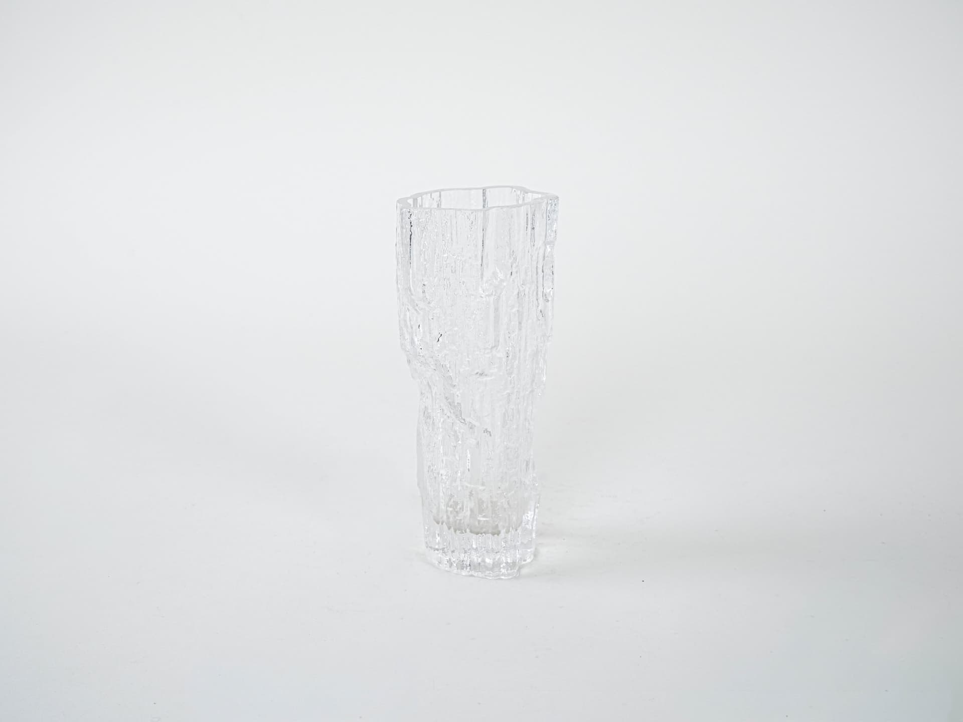 Wazon ice glass, szkło transparentne, Dania, lata 70. - 302131