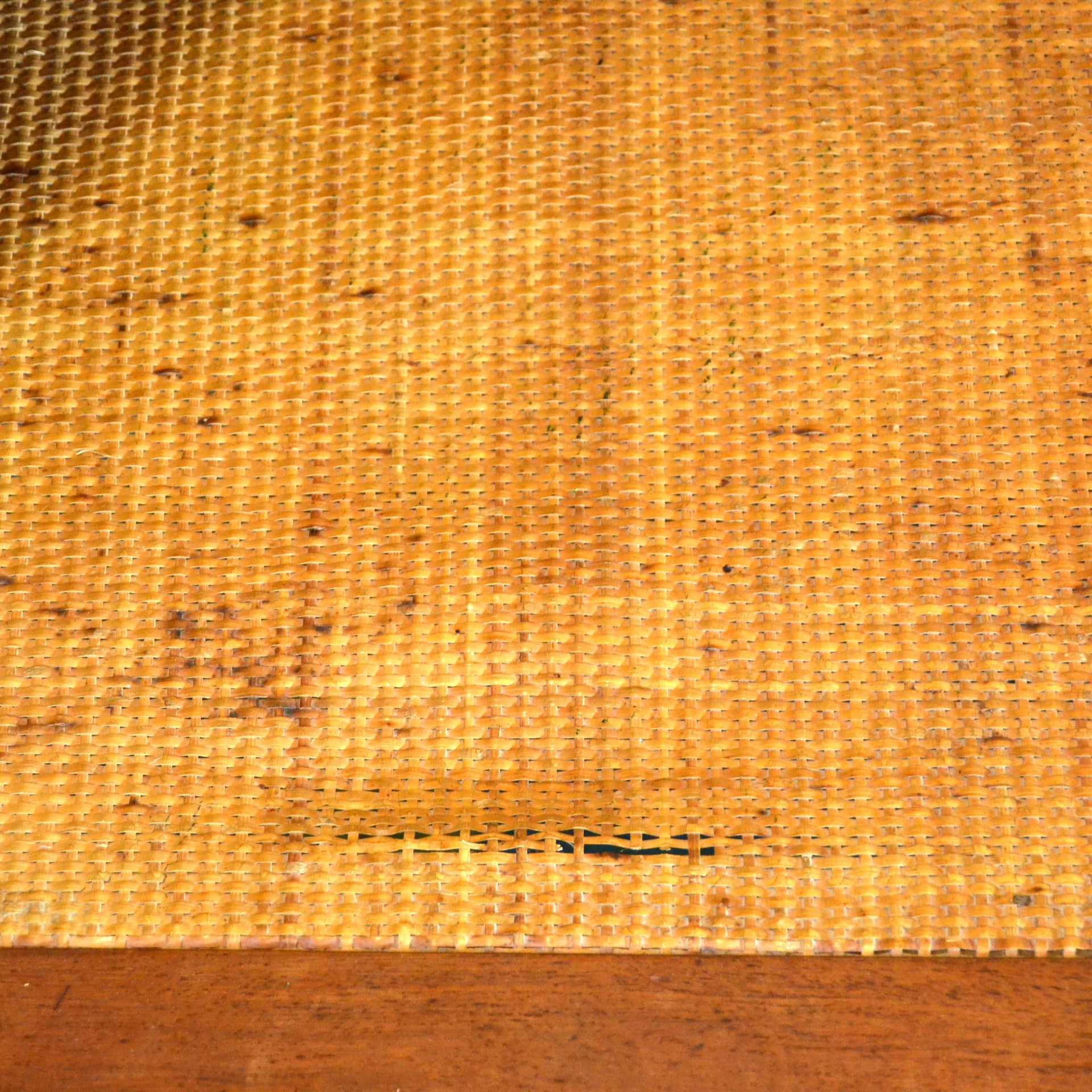 Stolik narożny, teak brązowy, rattan naturalny, proj. P. Hvidt & O. Mølgaard Nielsen, France & Son, Dania, lata 60. - 79199