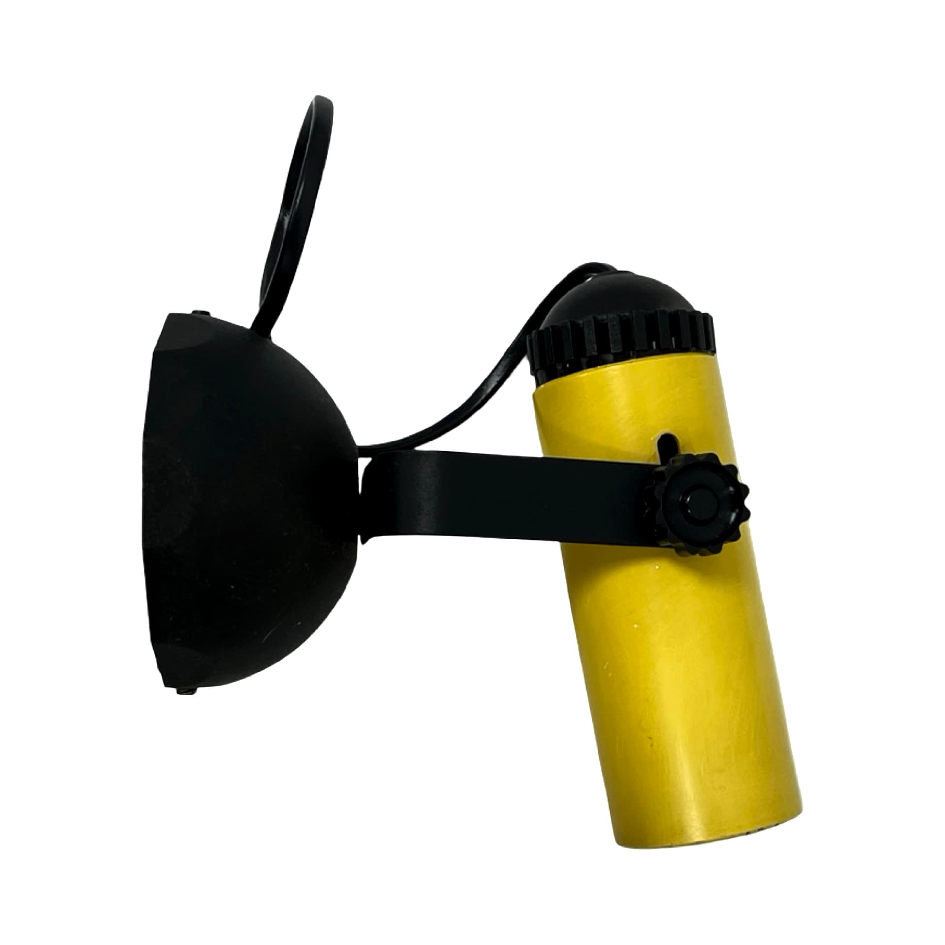 Wall sconce Typ 12, Space Age, yellow black metal, Polam, Poland, 1970s. - 302389