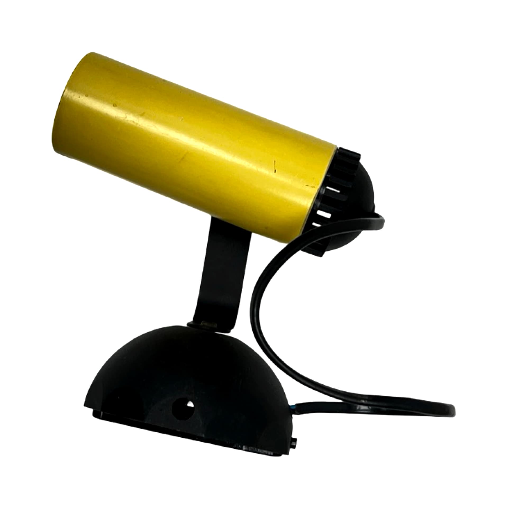 Wall sconce Typ 12, Space Age, yellow black metal, Polam, Poland, 1970s. - 302391