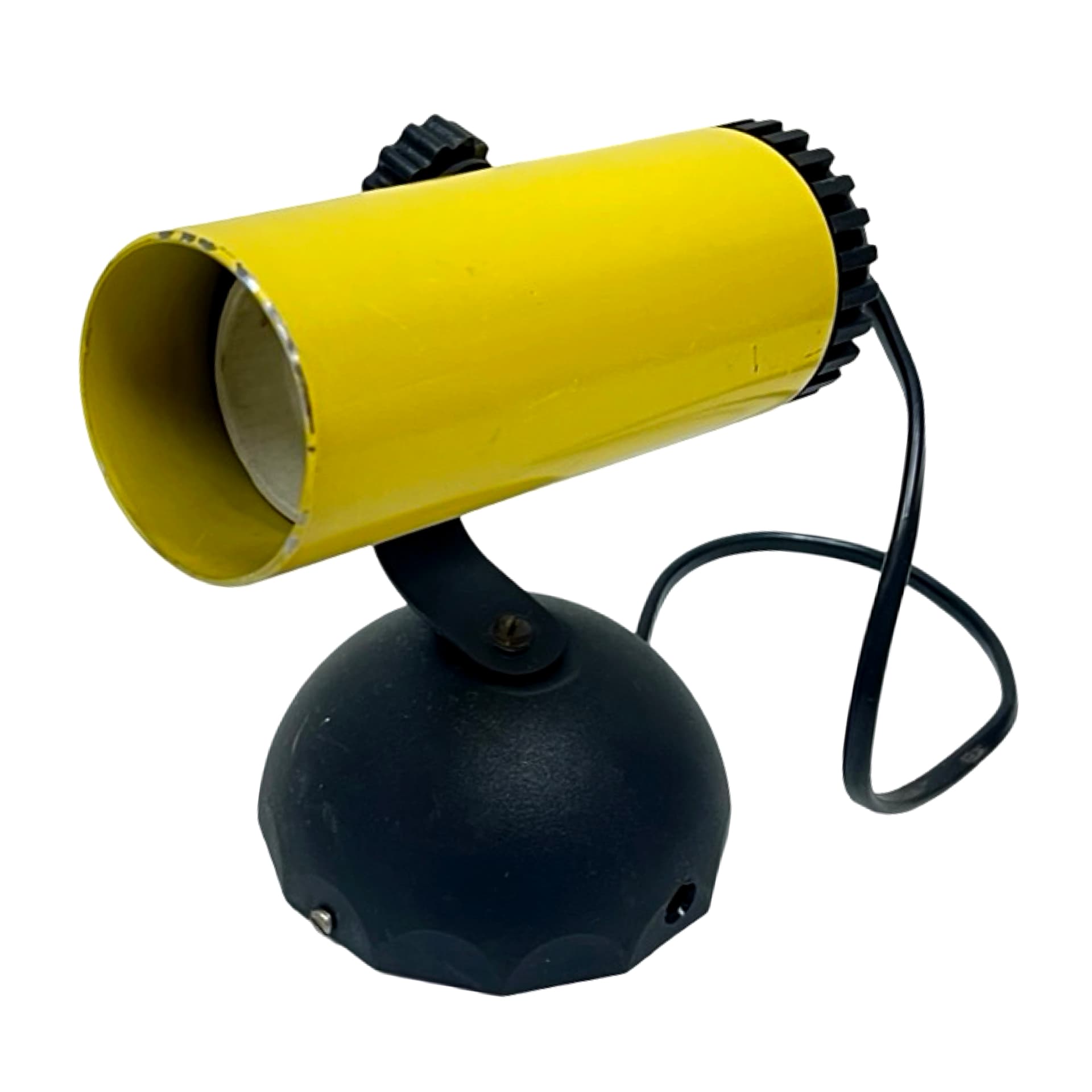 Wall sconce Typ 12, Space Age, yellow black metal, Polam, Poland, 1970s. - 302395