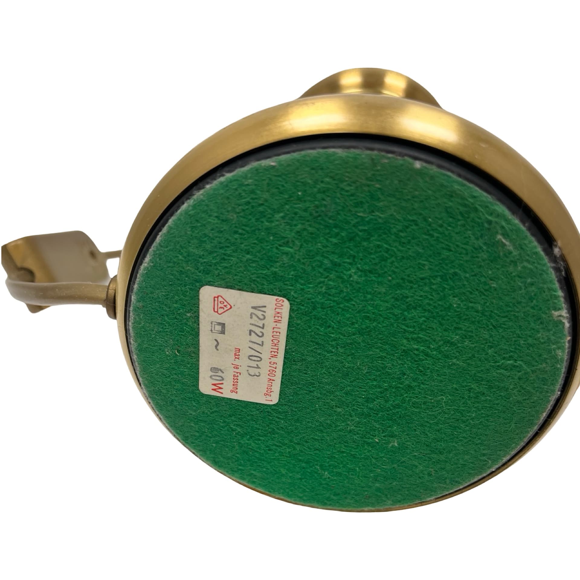 Table Lamp, brass, white glass, Sölken Leuchten, Germany, 1970s. - 302434