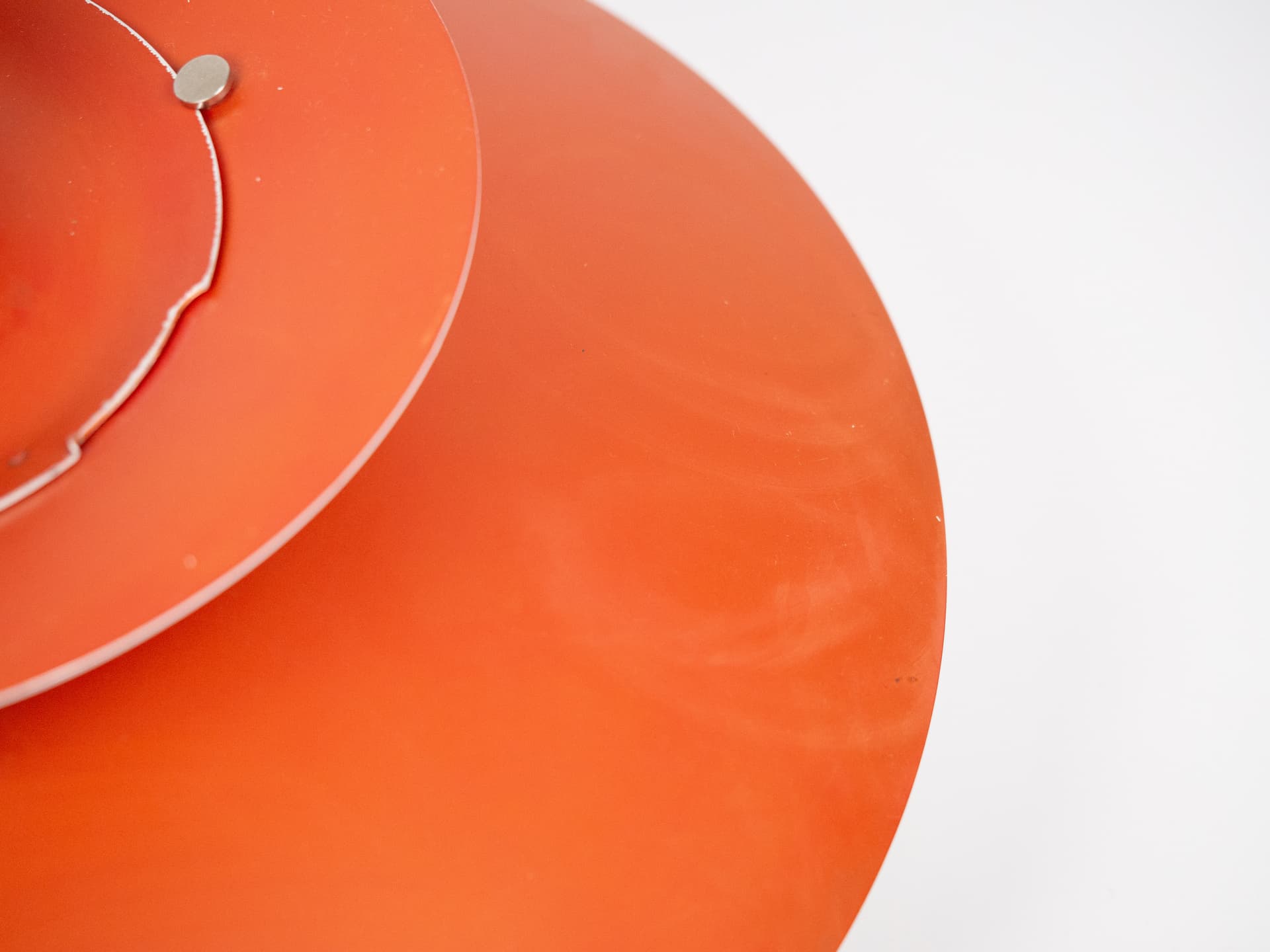 Pendant lamp PH 5, red aluminum, by P. Henningsen, Louis Poulsen, Denmark, 1980s. - 302508