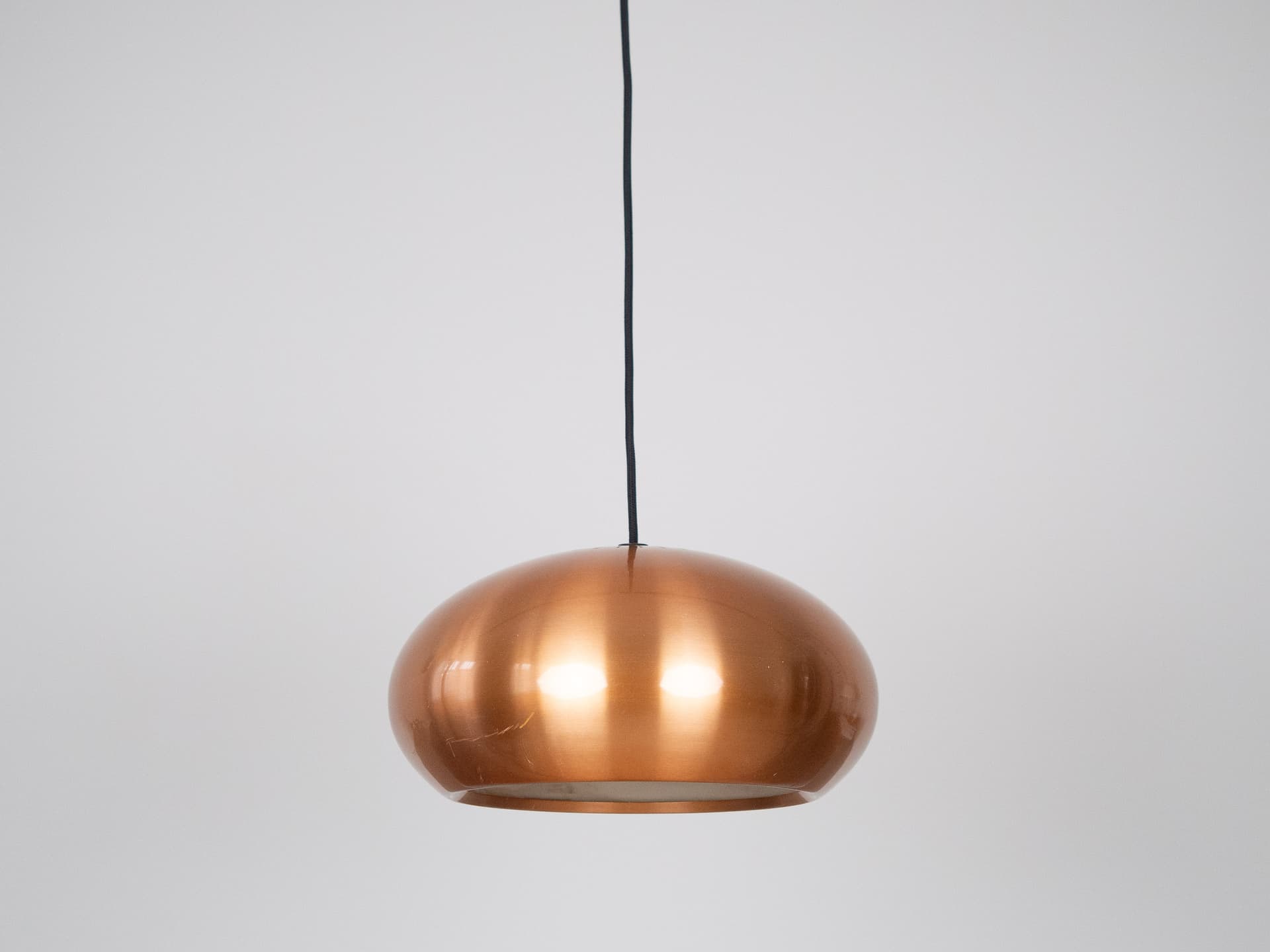 Pendant lamp Medio, copper, metal, by J. Hammerborg, Fog & Mørup, Denmark, 1960s. - 302527
