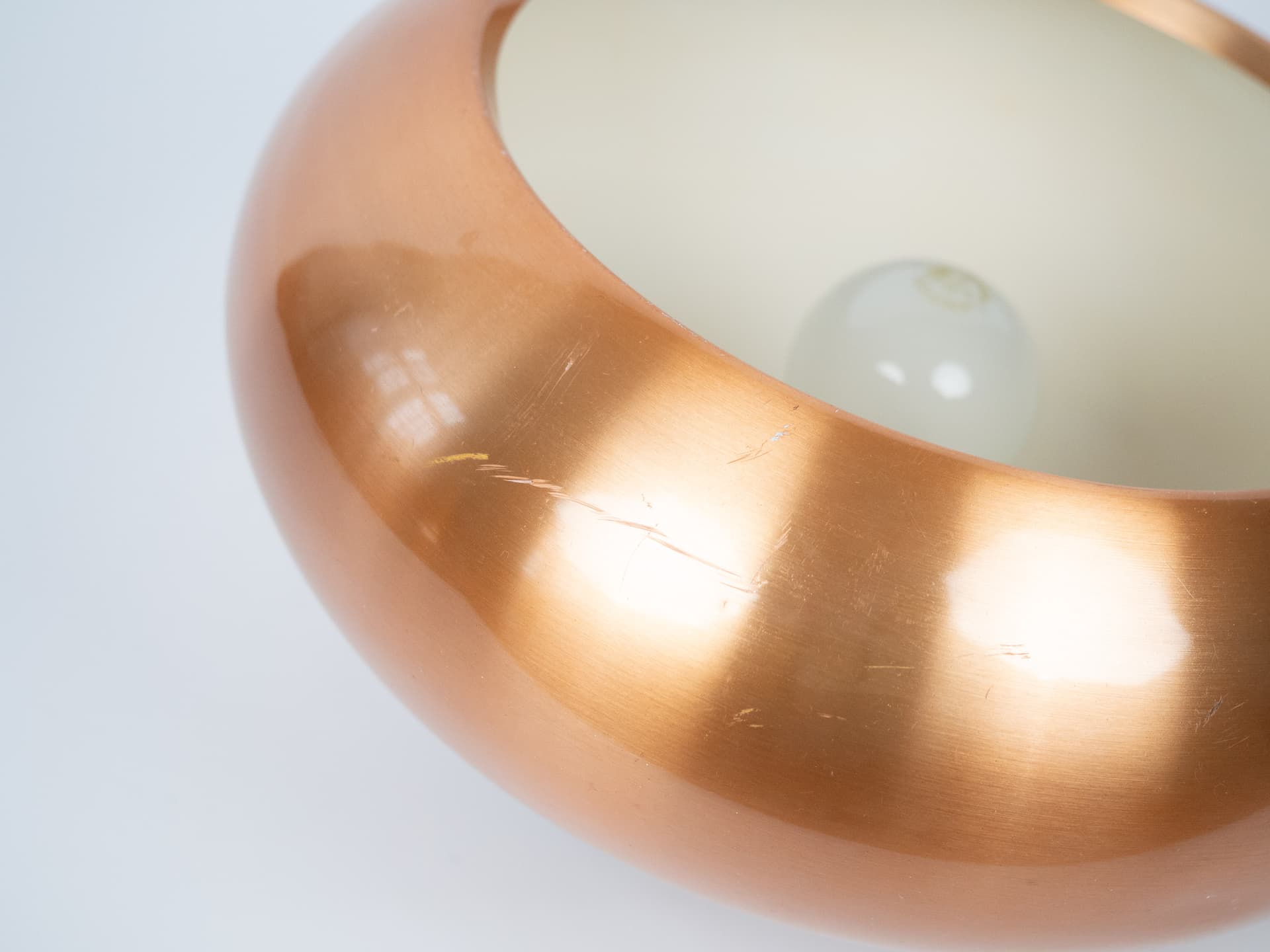 Pendant lamp Medio, copper, metal, by J. Hammerborg, Fog & Mørup, Denmark, 1960s. - 302531