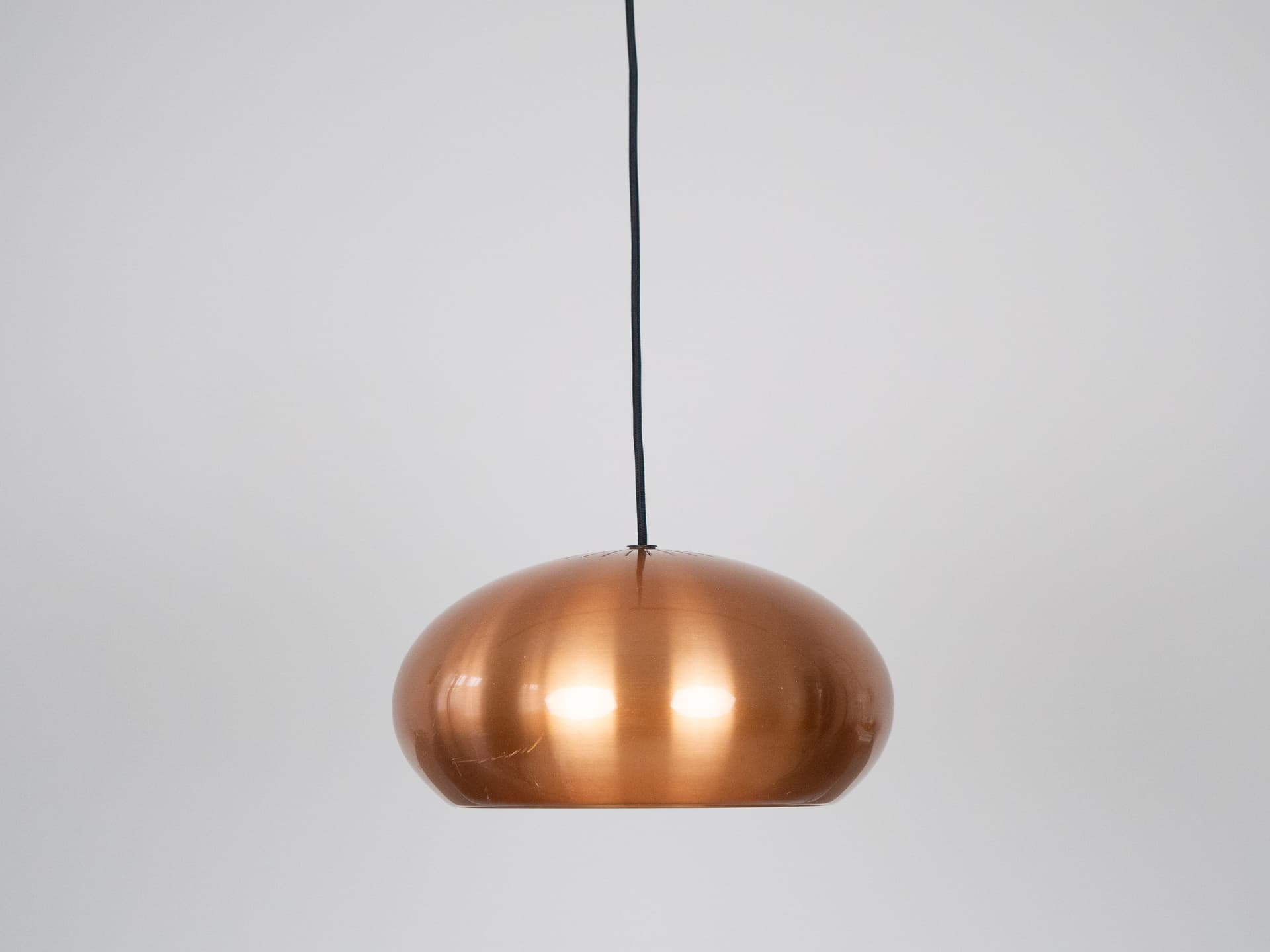 Pendant lamp Medio, copper, metal, by J. Hammerborg, Fog & Mørup, Denmark, 1960s. - 302524