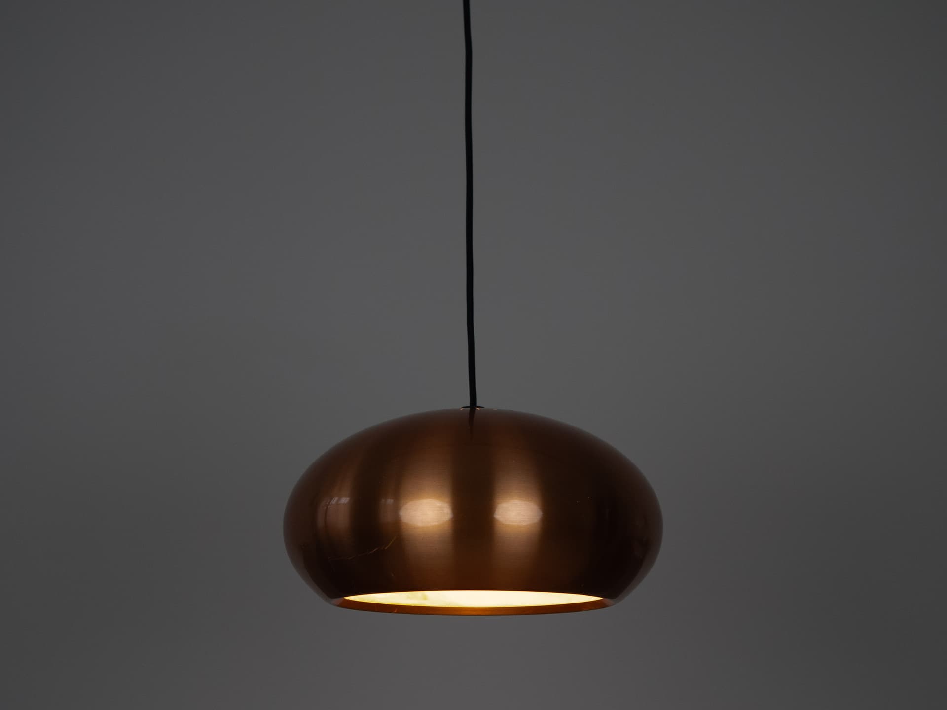 Pendant lamp Medio, copper, metal, by J. Hammerborg, Fog & Mørup, Denmark, 1960s. - 302526