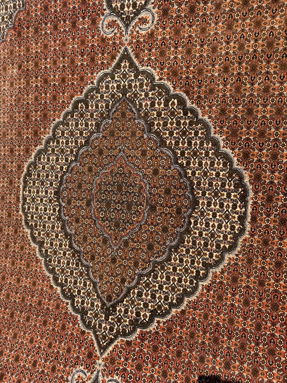 Dywan Tabriz 320x250 cm, czerwony beżowy, wełna kaszmirowa jedwab, Iran - 302557