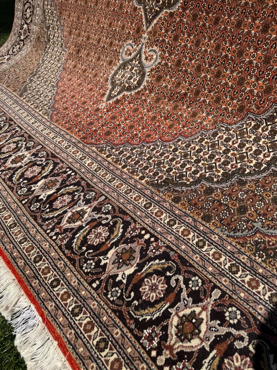 Dywan Tabriz 320x250 cm, czerwony beżowy, wełna kaszmirowa jedwab, Iran - 302549