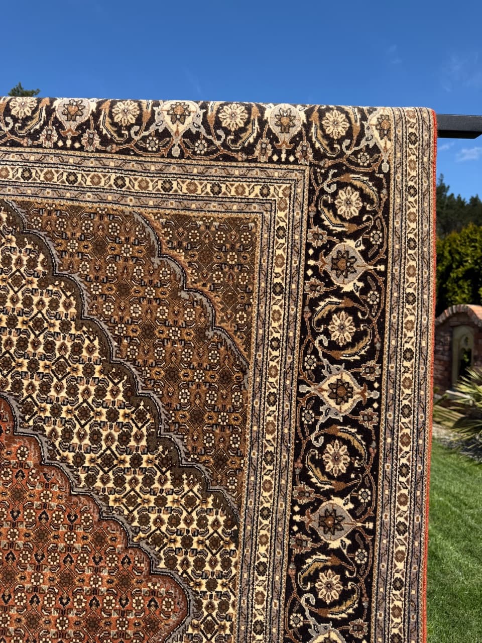 Dywan Tabriz 320x250 cm, czerwony beżowy, wełna kaszmirowa jedwab, Iran - 302548